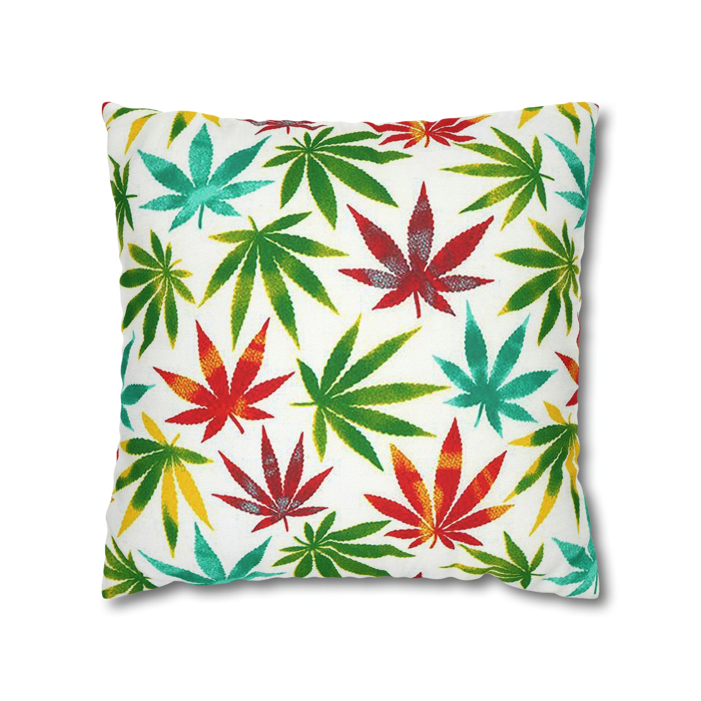 Spun Polyester Square Pillow Cannabis