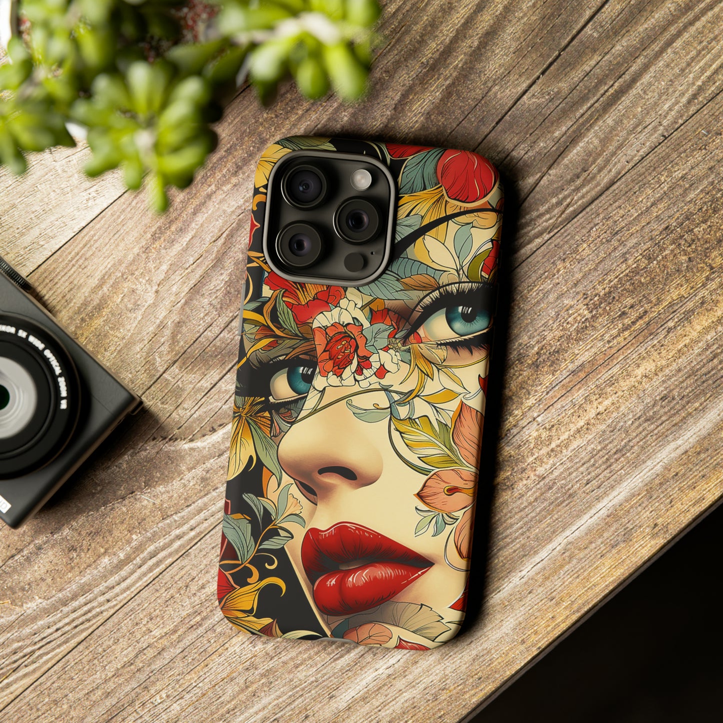 Tough Phone Case Lady Red