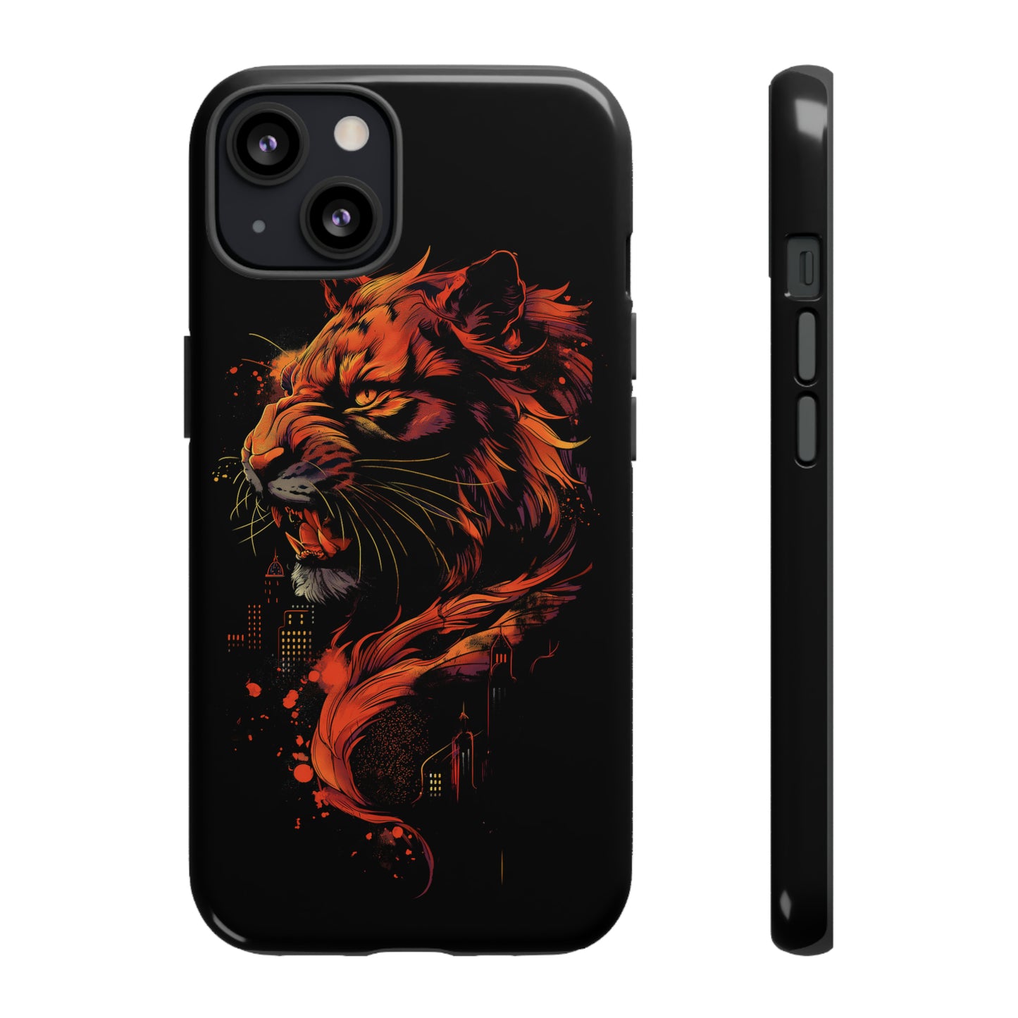 Tough Phone Case Tiger Orange and Black