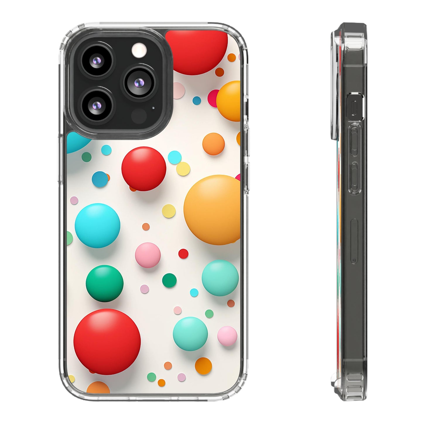 Clear Phone Cases Polkadot