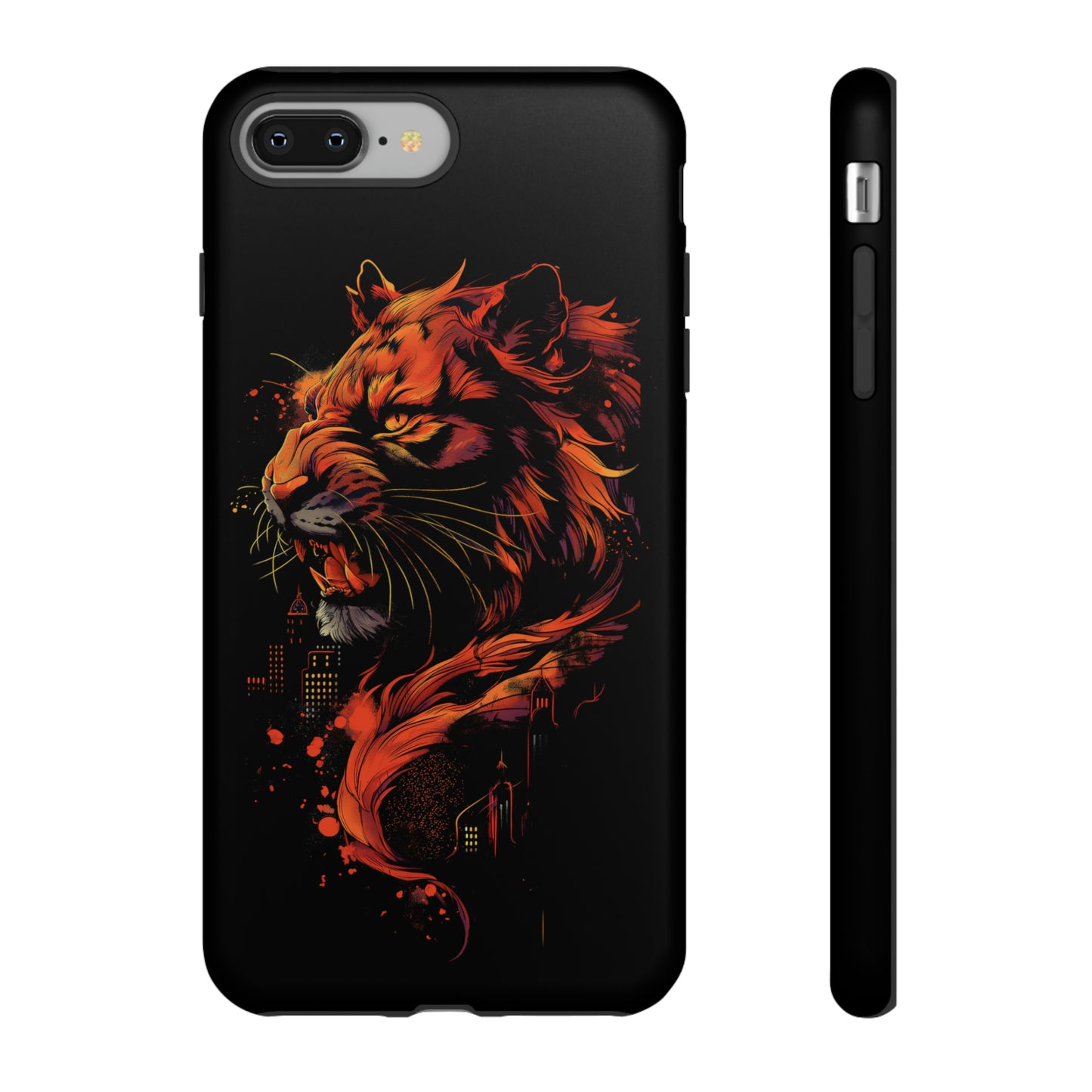 Tough Phone Case Tiger Orange and Black