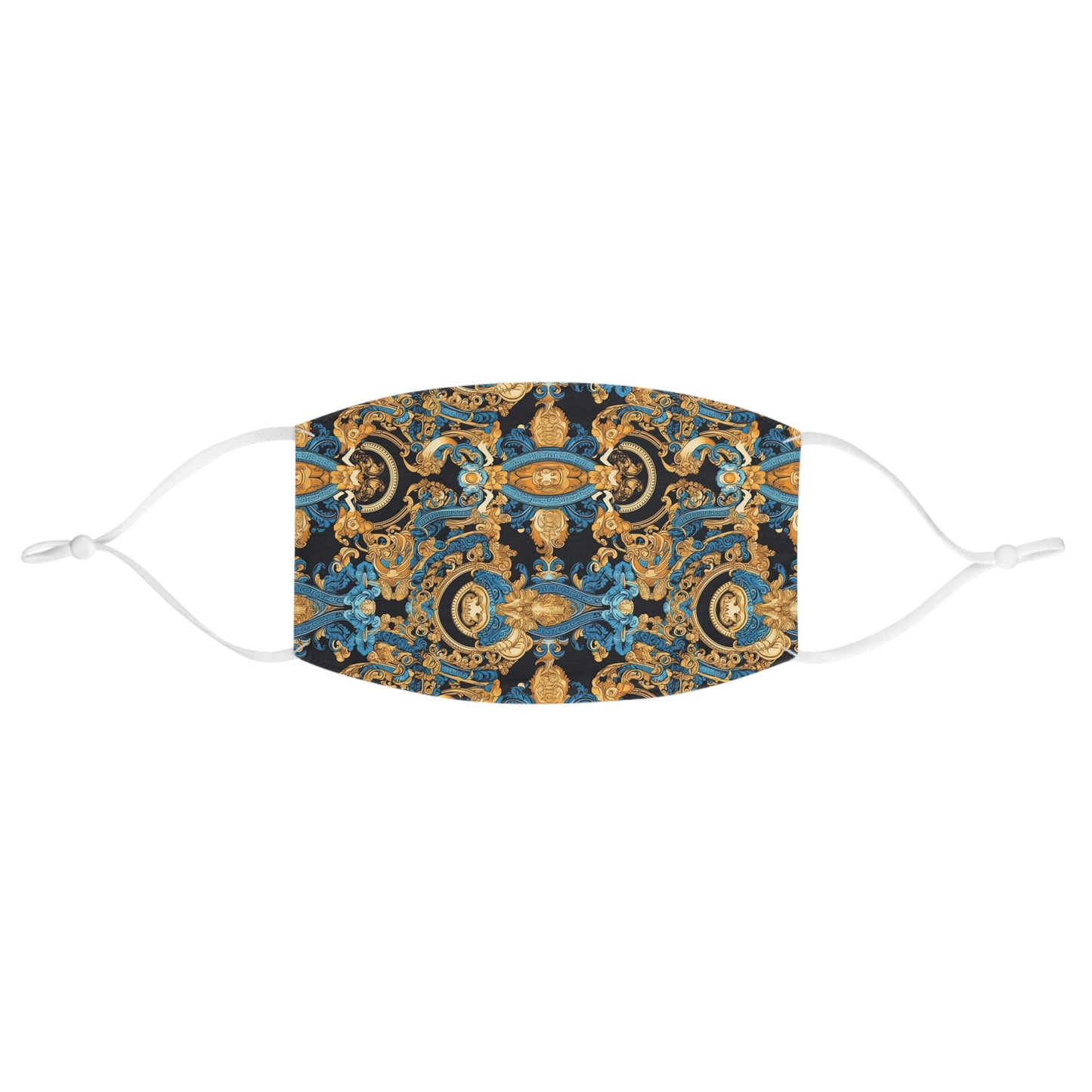 Fabric Face Mask Yellow and Blue Design