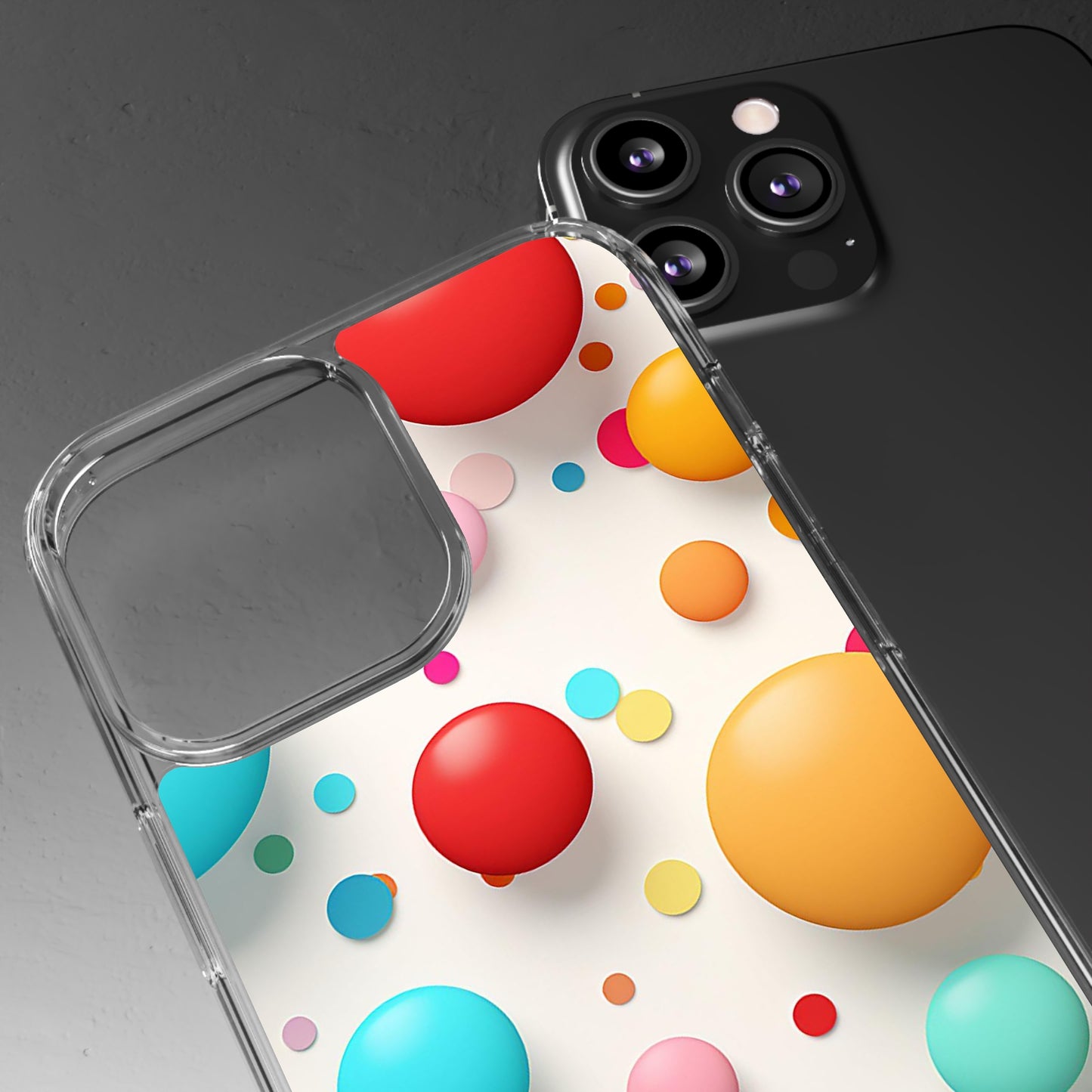 Clear Phone Cases Polkadot