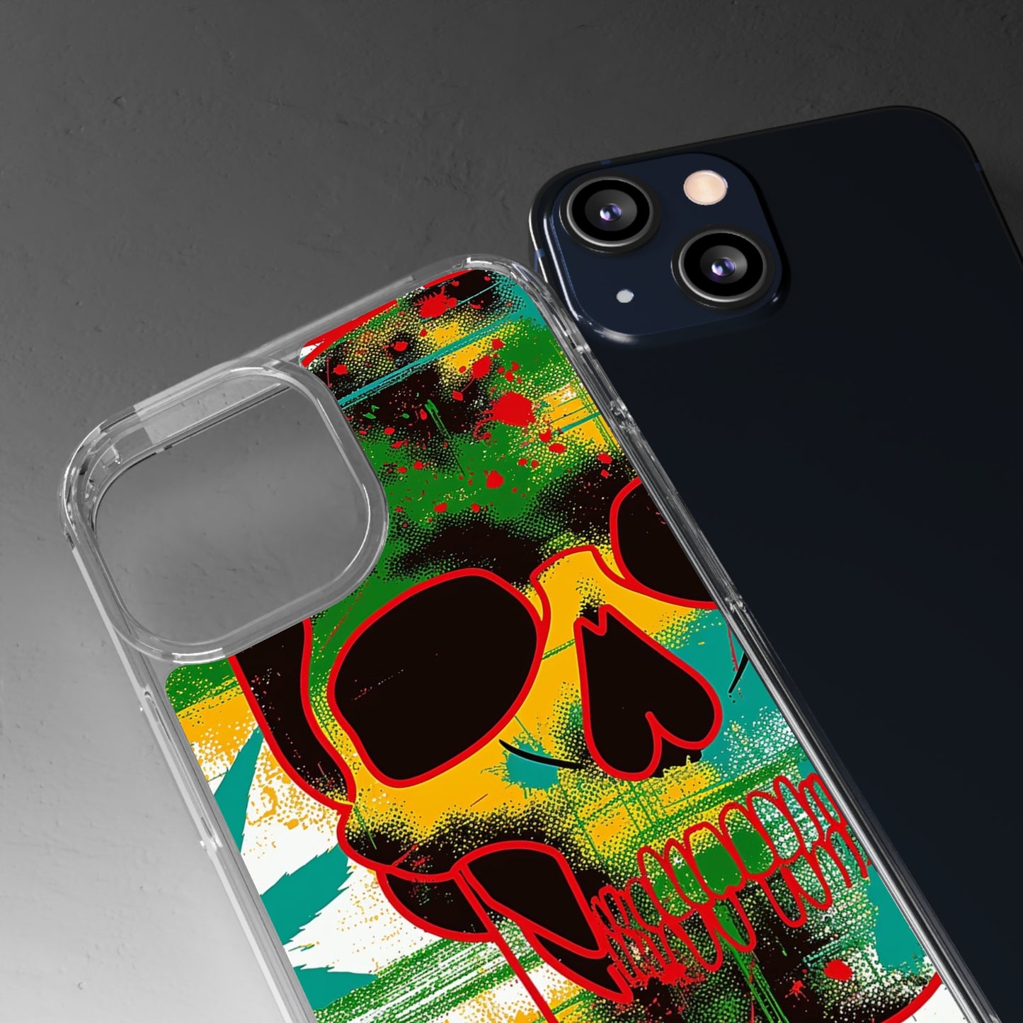 Clear Phone Cases Graphic Skull Cannabis