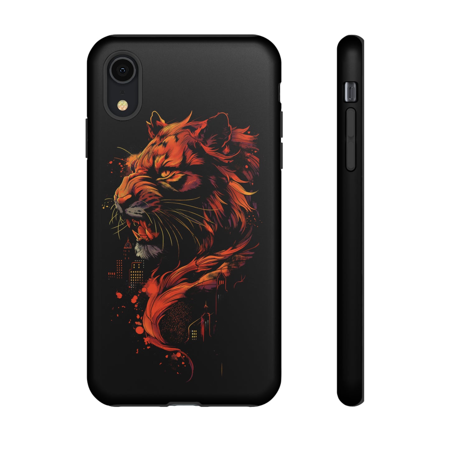 Tough Phone Case Tiger Orange and Black