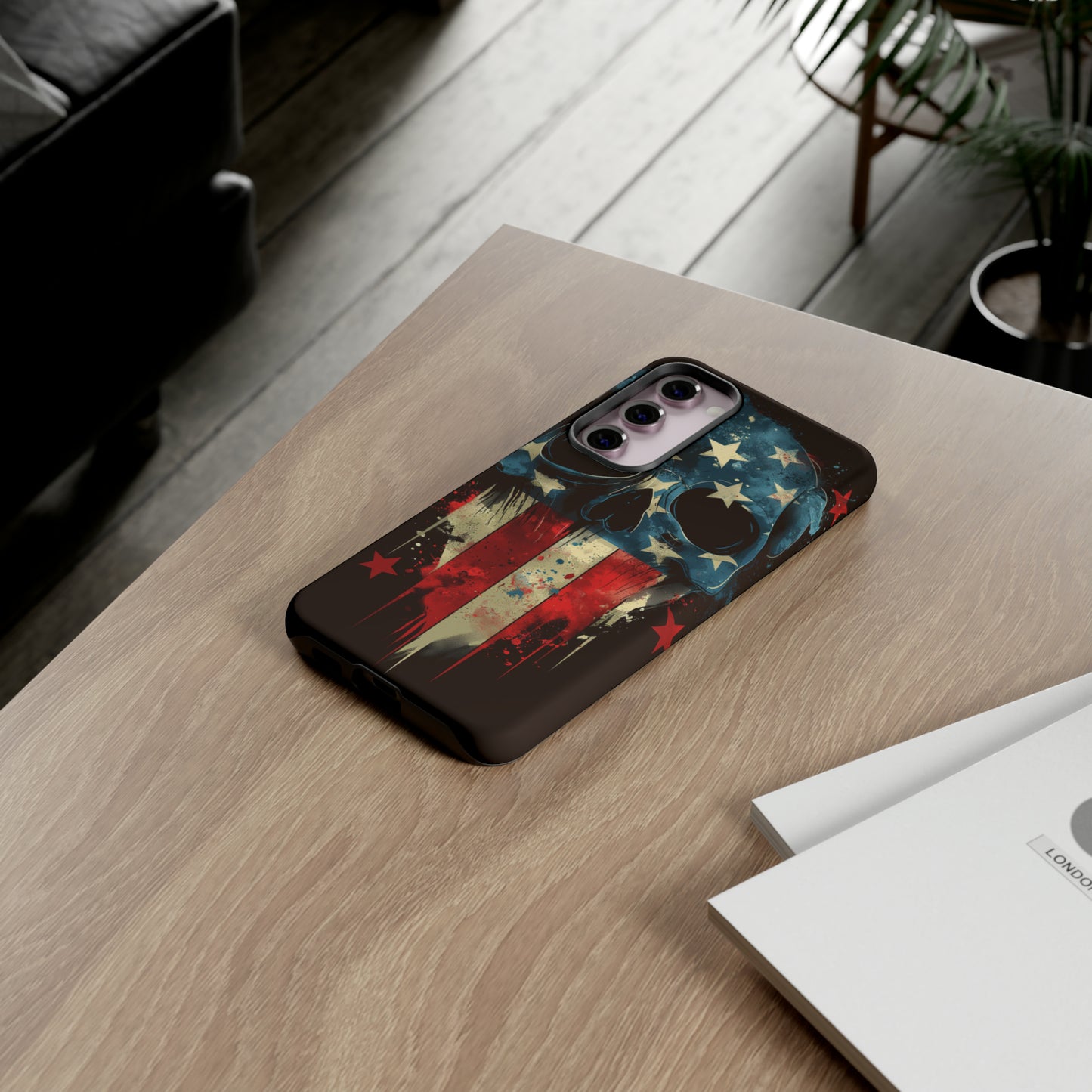 Tough Phone Cases Skull and Flag