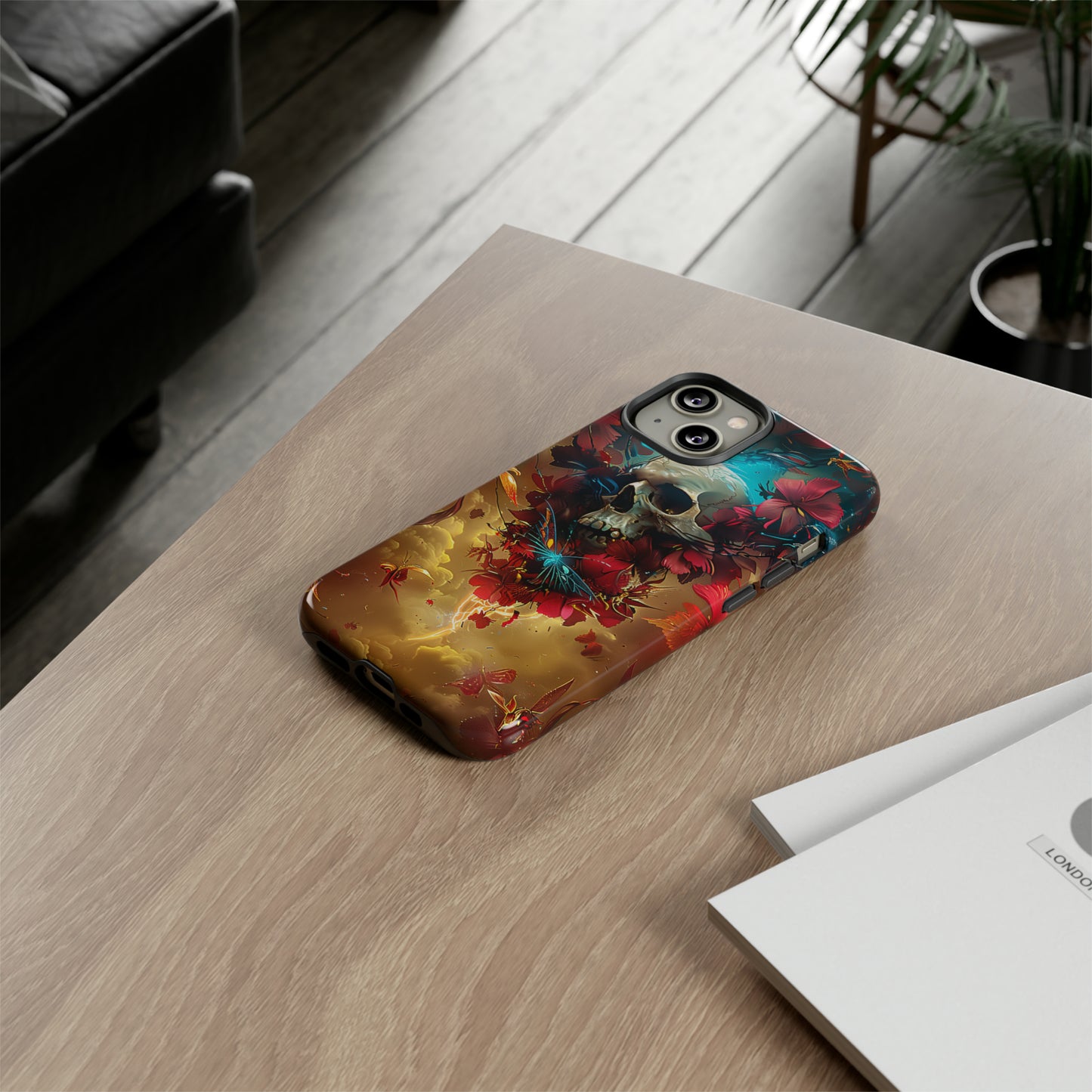 Tough Phone Cases Eternal Bloom Skull