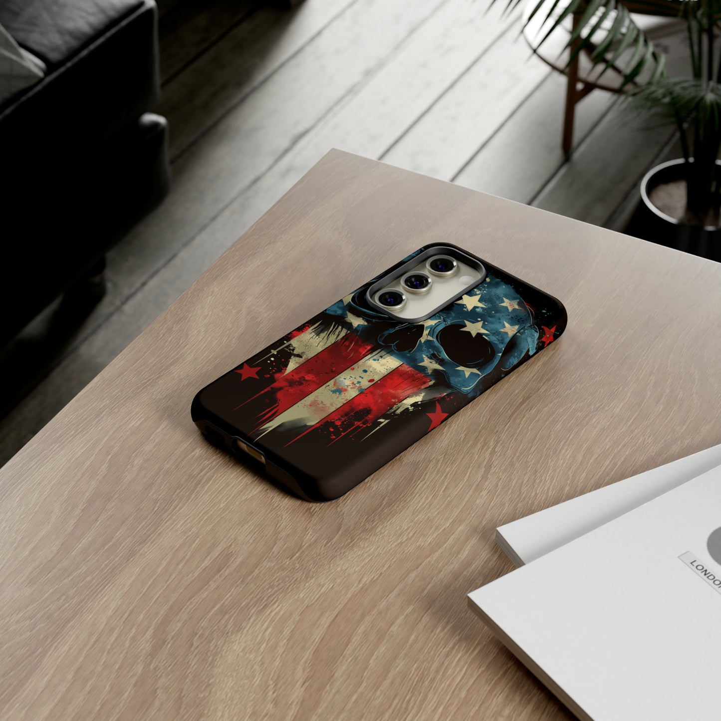 Tough Phone Cases Skull and Flag