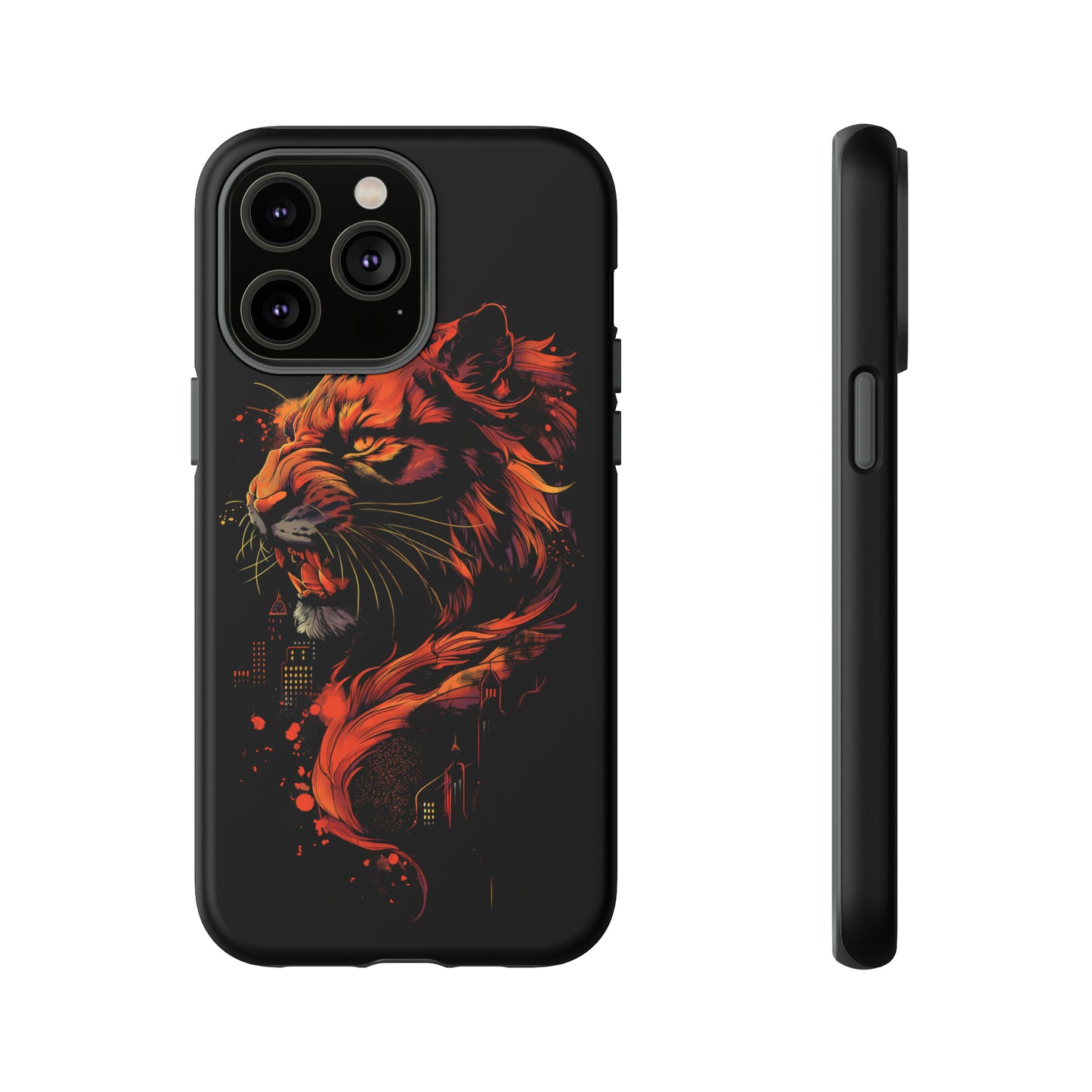 Tough Phone Case Tiger Orange and Black