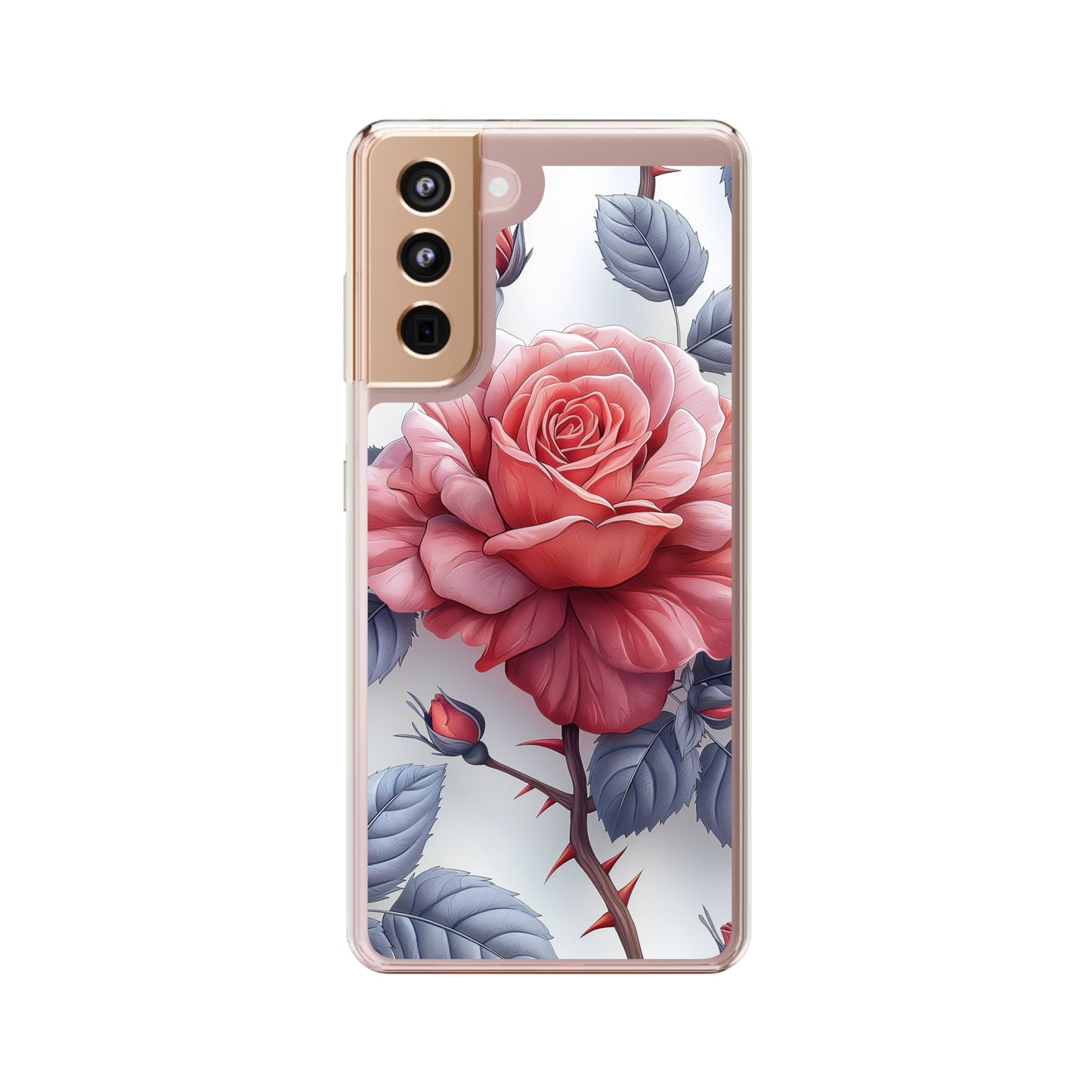 Clear Phone Cases Rose Flowers