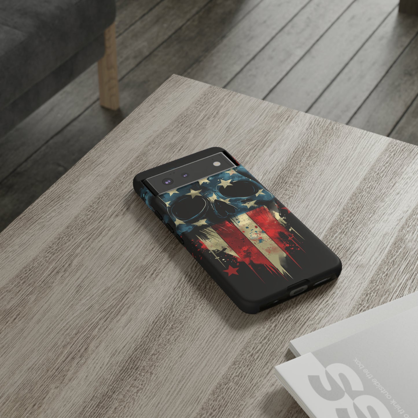 Tough Phone Cases Skull and Flag