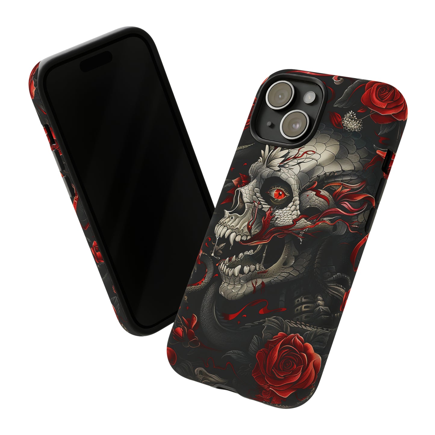 Tough Phone Case Skull and Rose 03