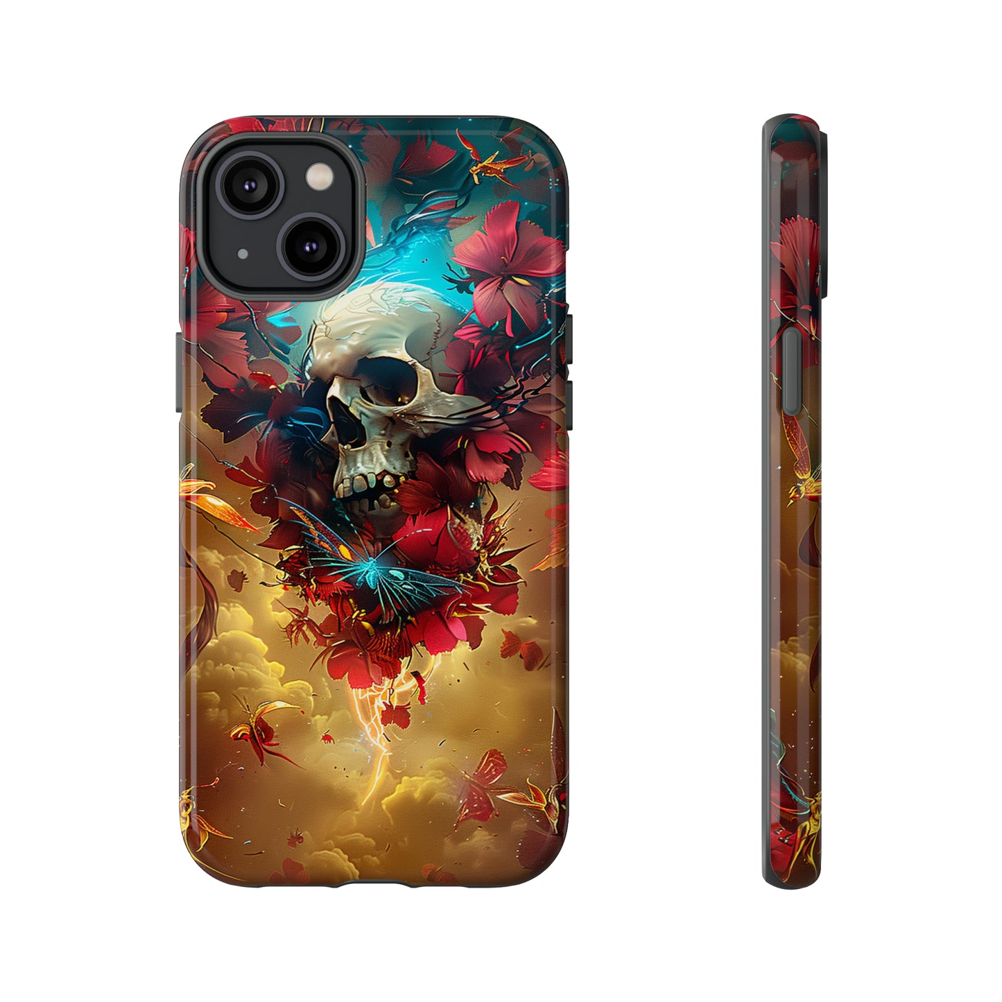 Tough Phone Cases Eternal Bloom Skull