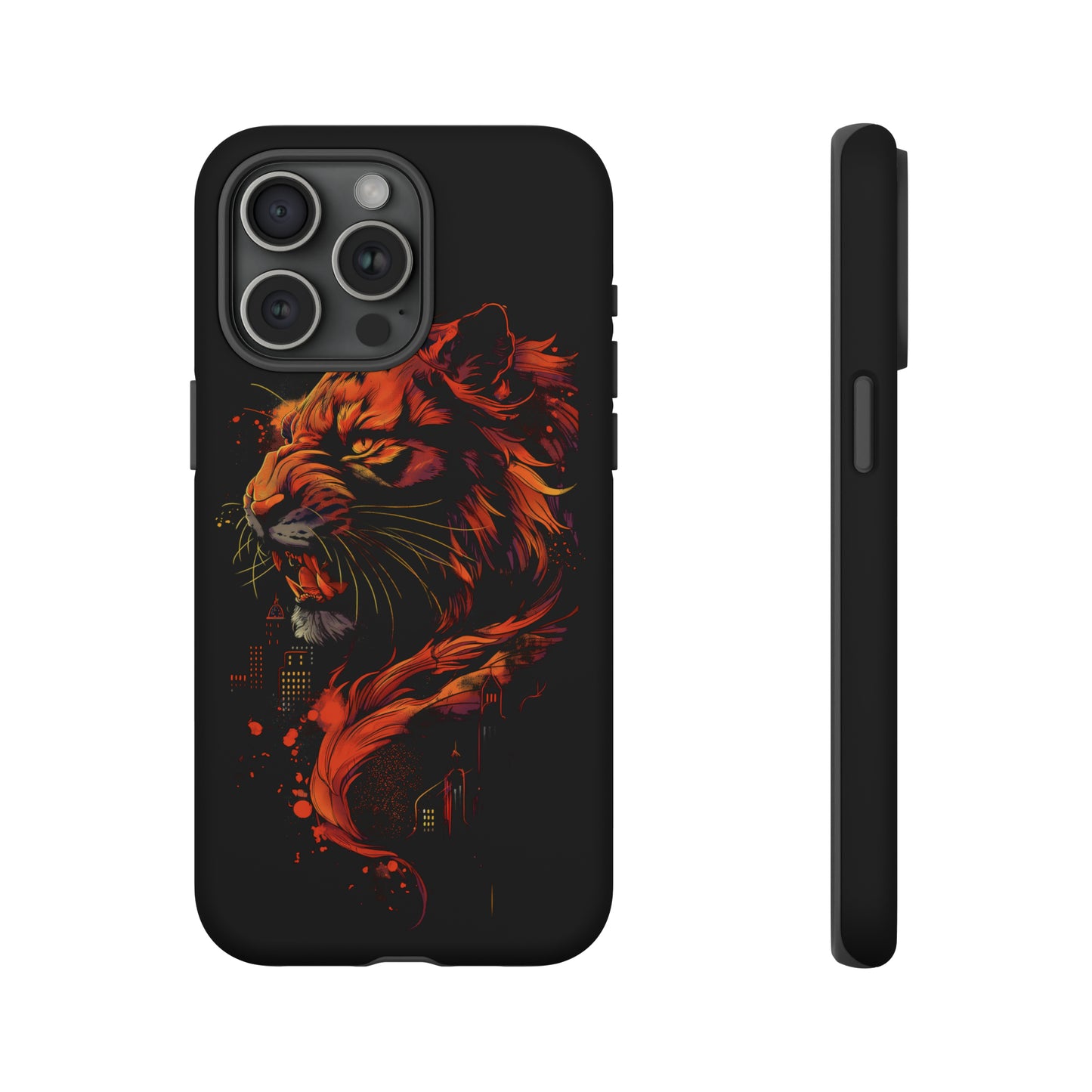 Tough Phone Case Tiger Orange and Black