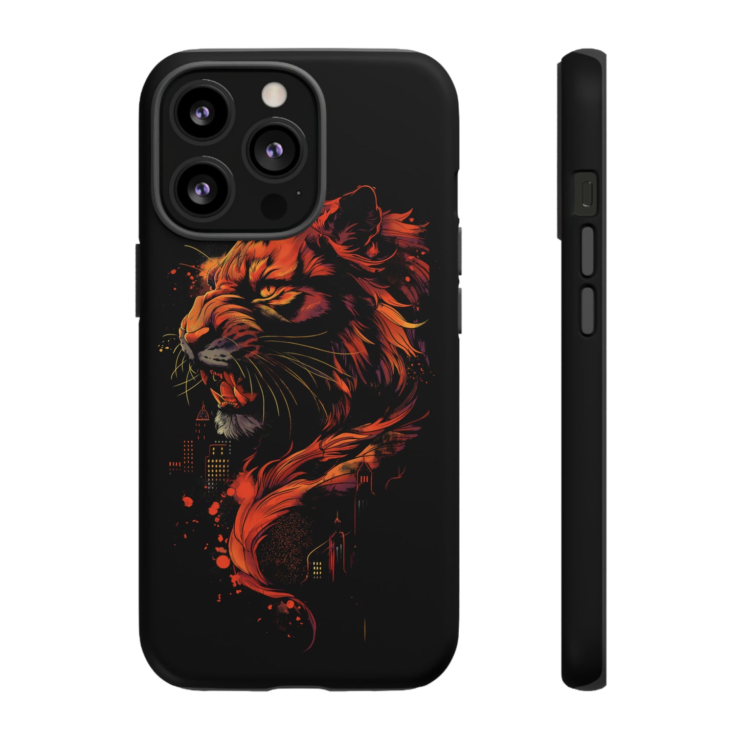 Tough Phone Case Tiger Orange and Black