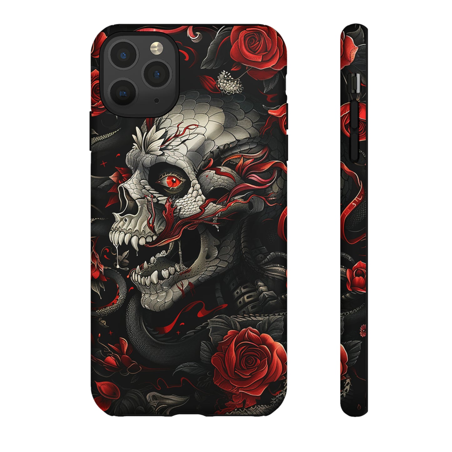 Tough Phone Case Skull and Rose 03