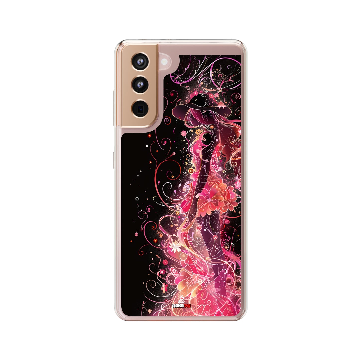 Clear Phone Cases Graphic Pink Lady