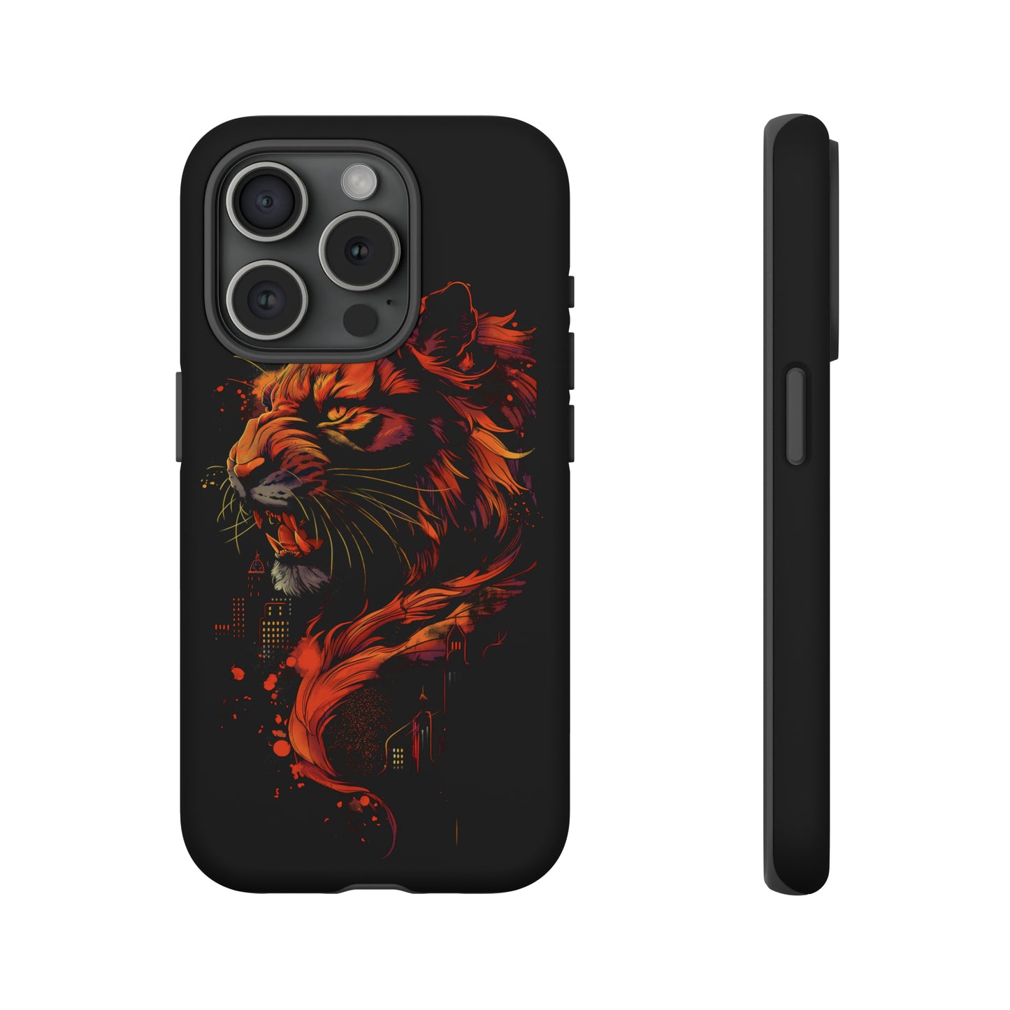 Tough Phone Case Tiger Orange and Black