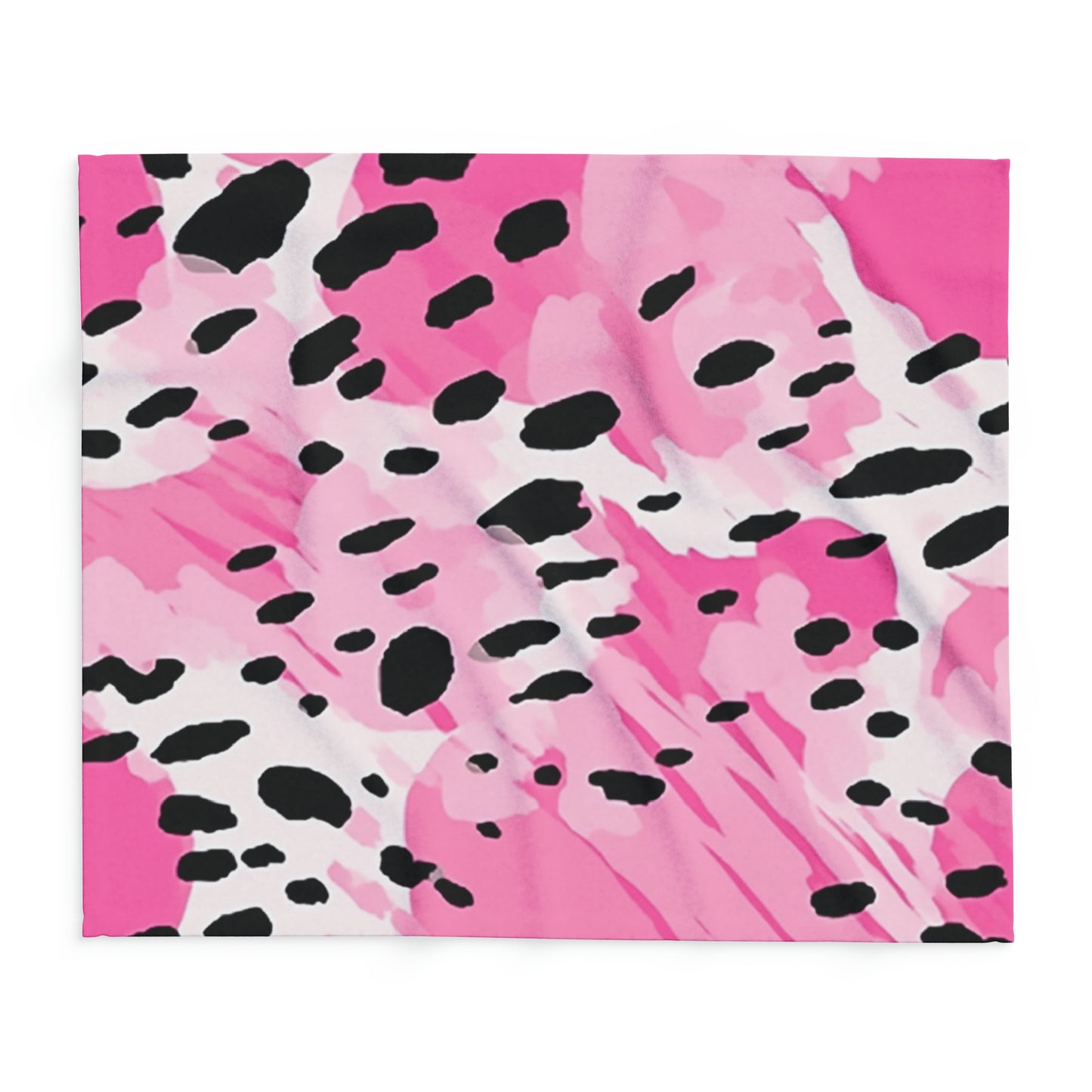 Arctic Fleece Blanket Pink Leopard Spots