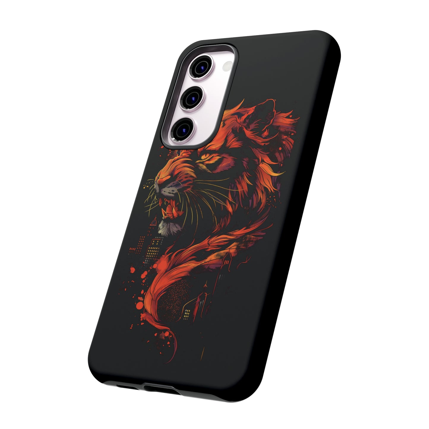 Tough Phone Case Tiger Orange and Black