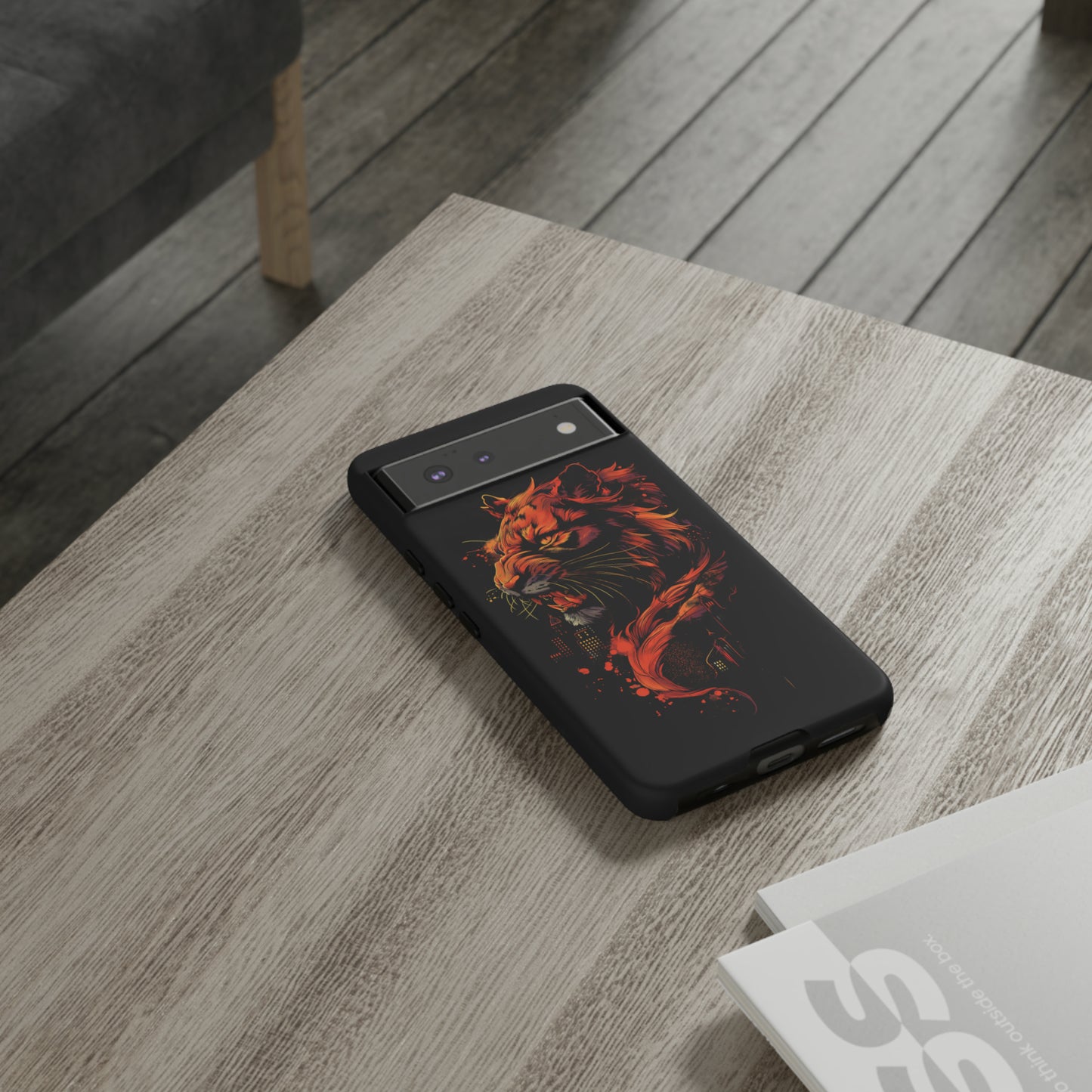 Tough Phone Case Tiger Orange and Black