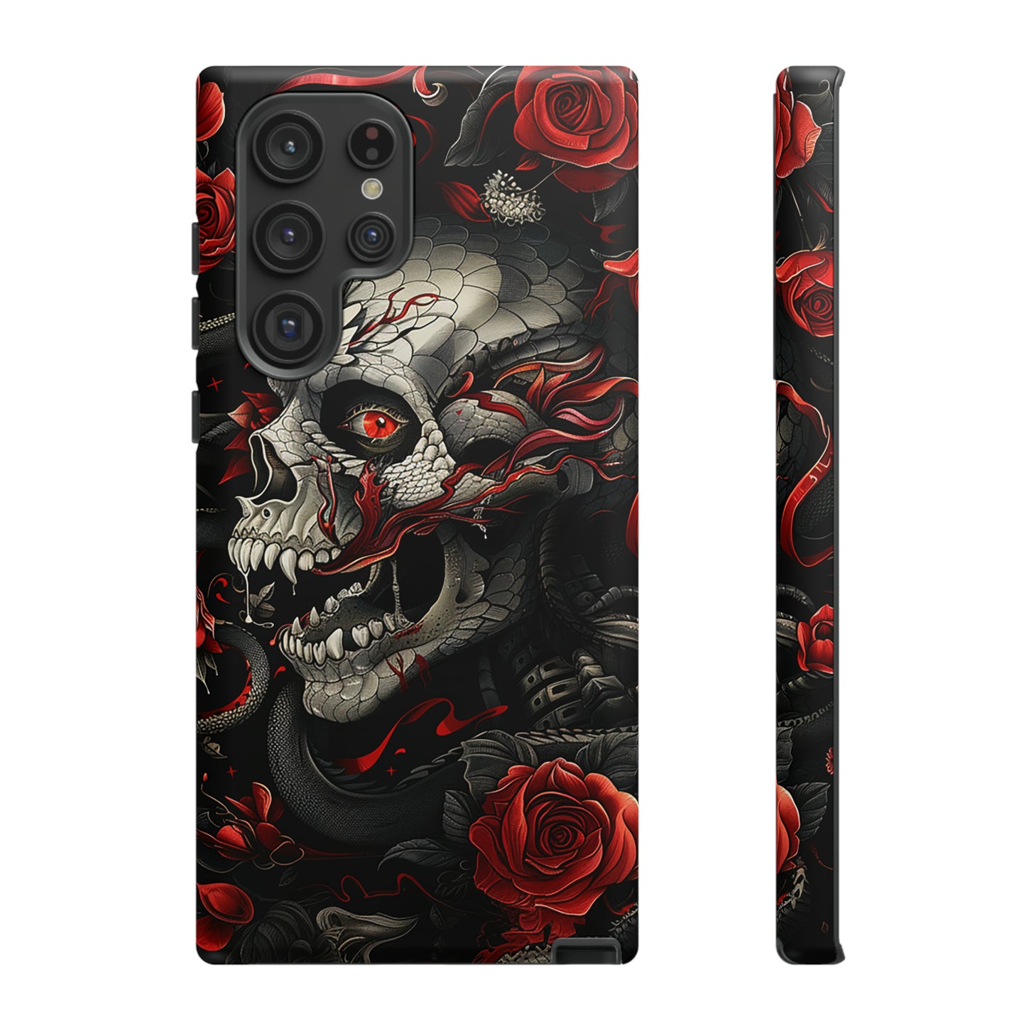 Tough Phone Case Skull and Rose 03