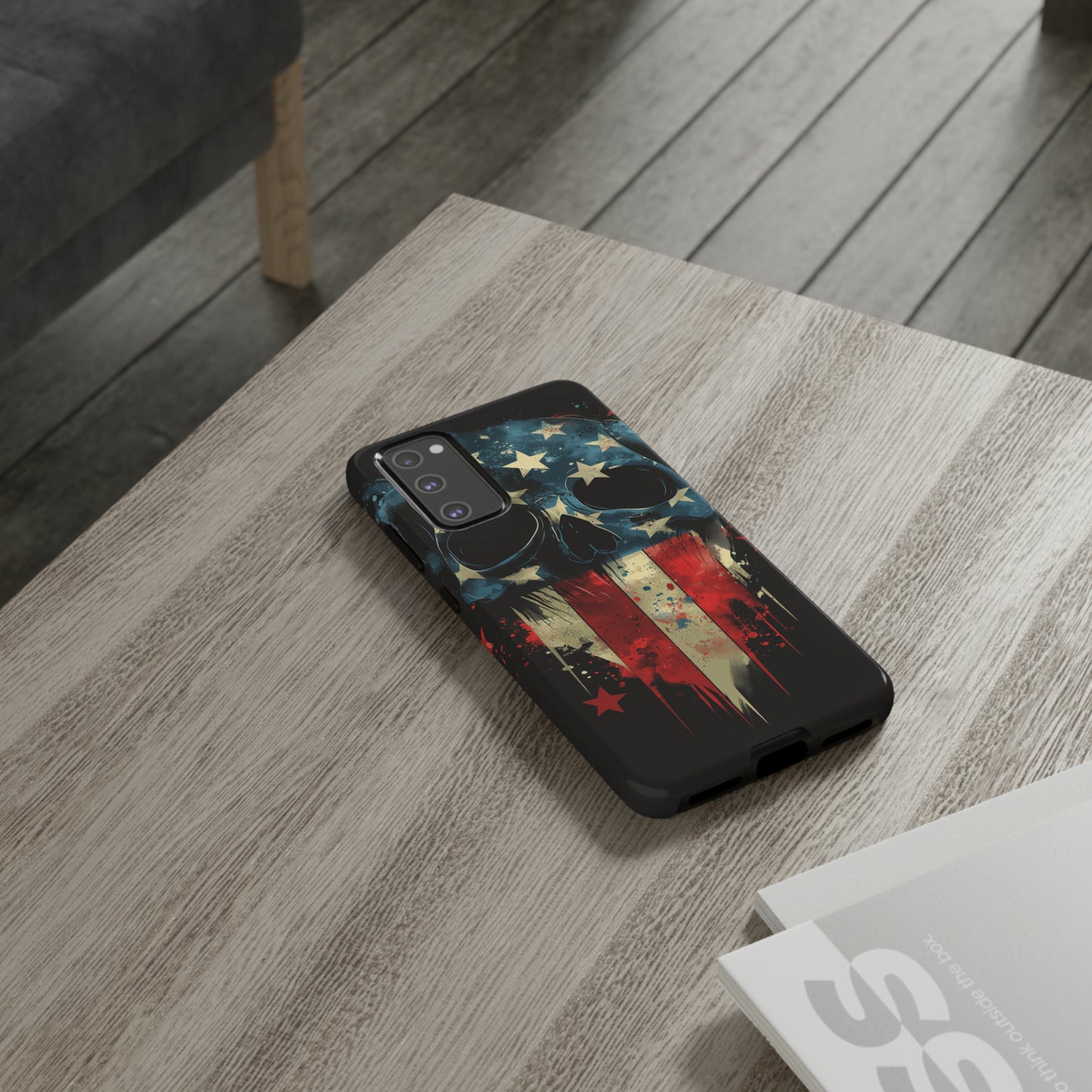Tough Phone Cases Skull and Flag