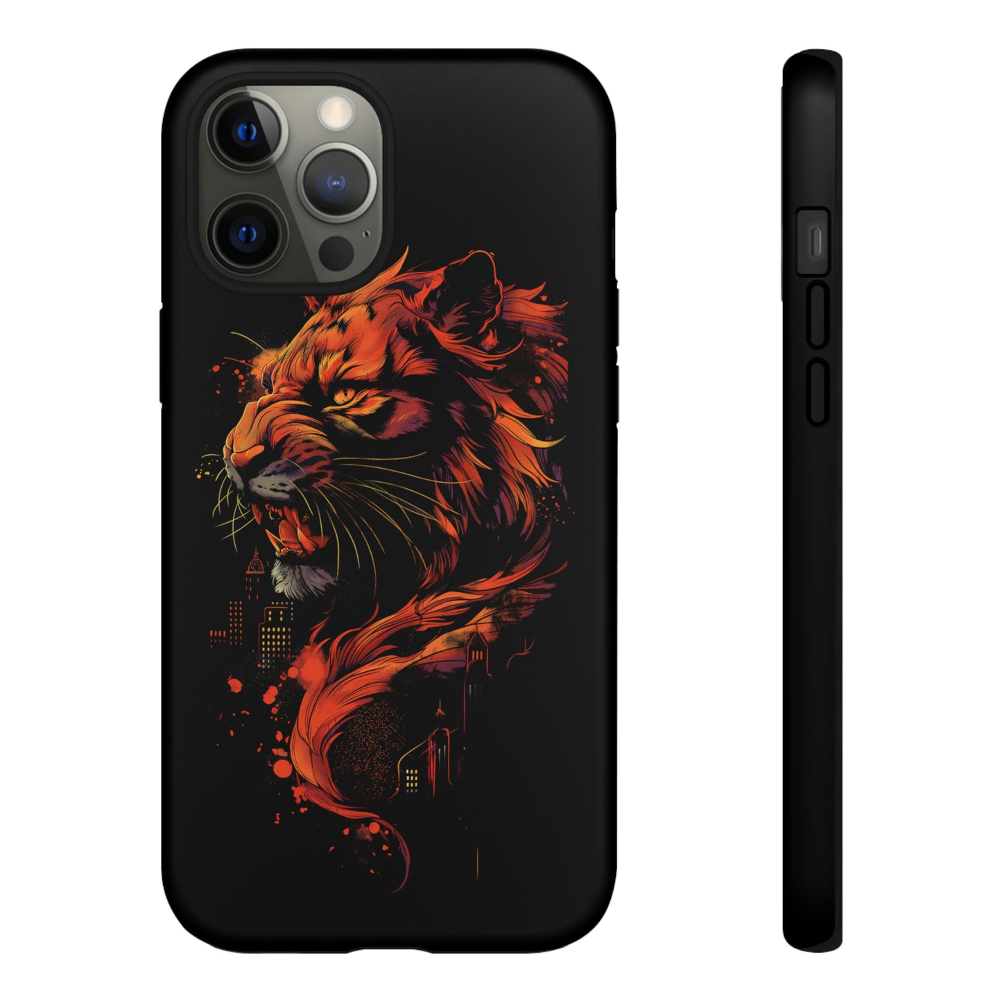 Tough Phone Case Tiger Orange and Black