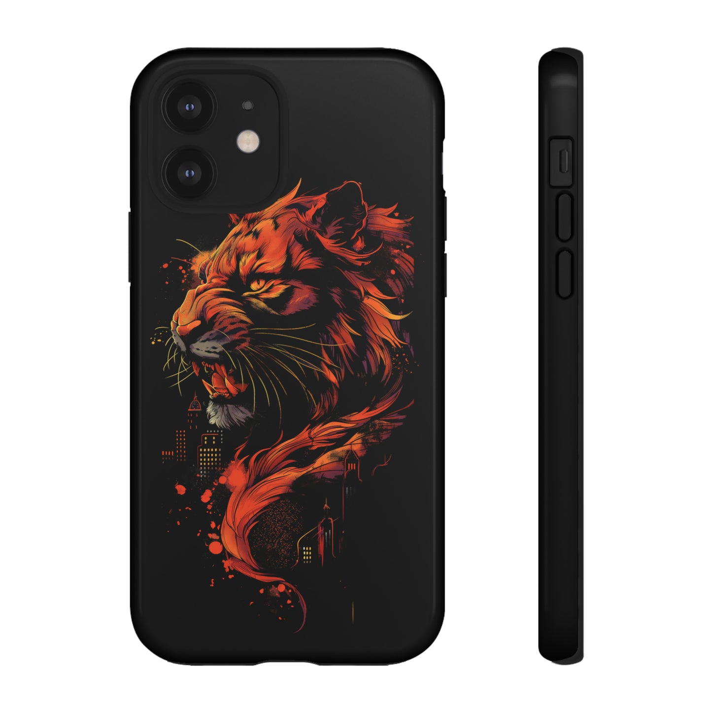 Tough Phone Case Tiger Orange and Black