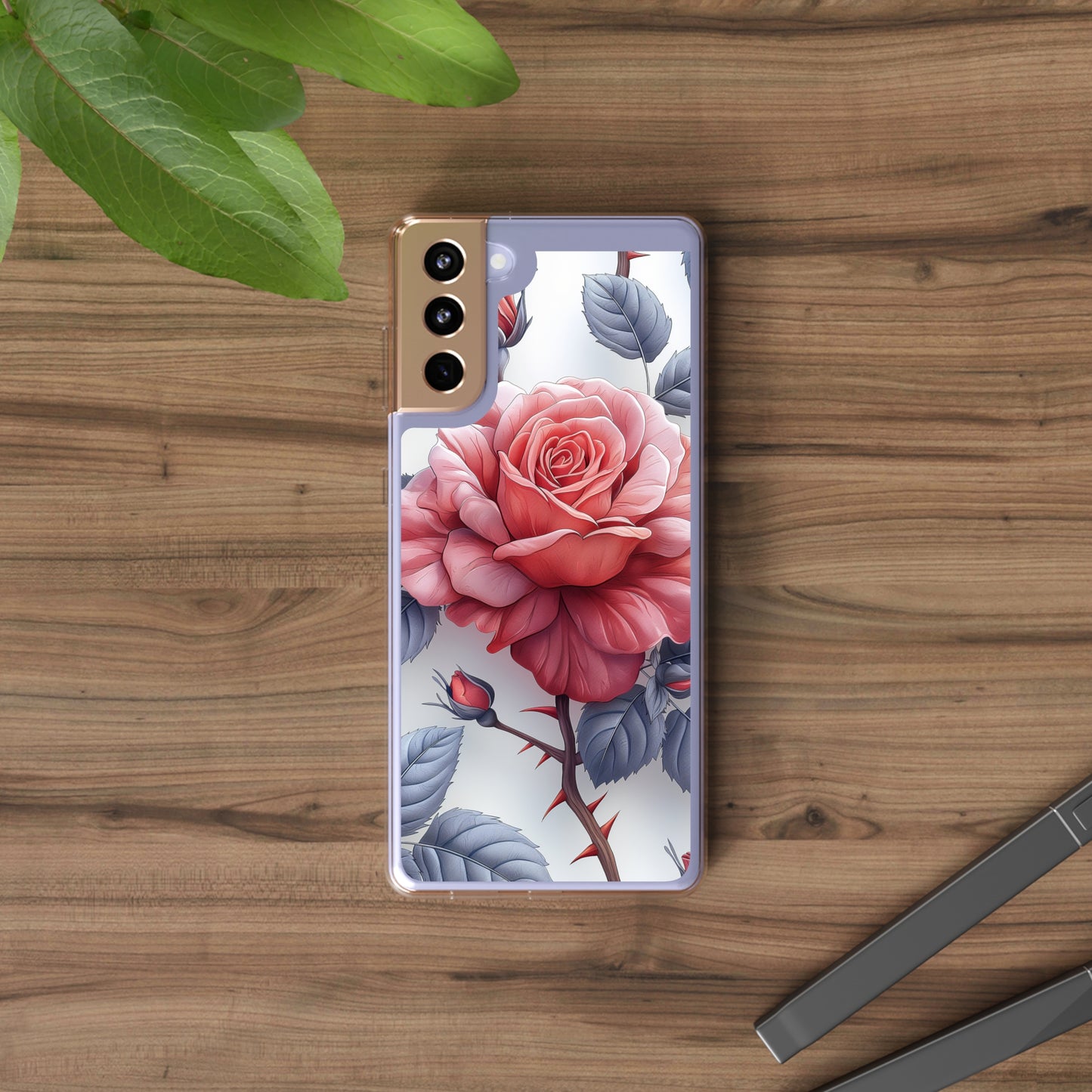 Clear Phone Cases Rose Flowers