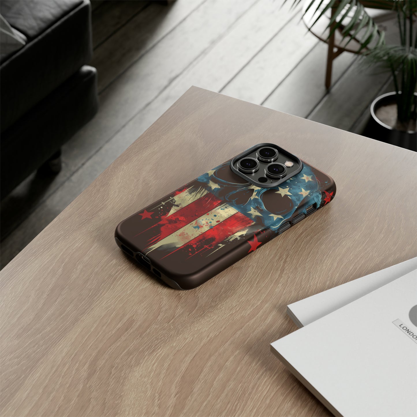 Tough Phone Cases Skull and Flag
