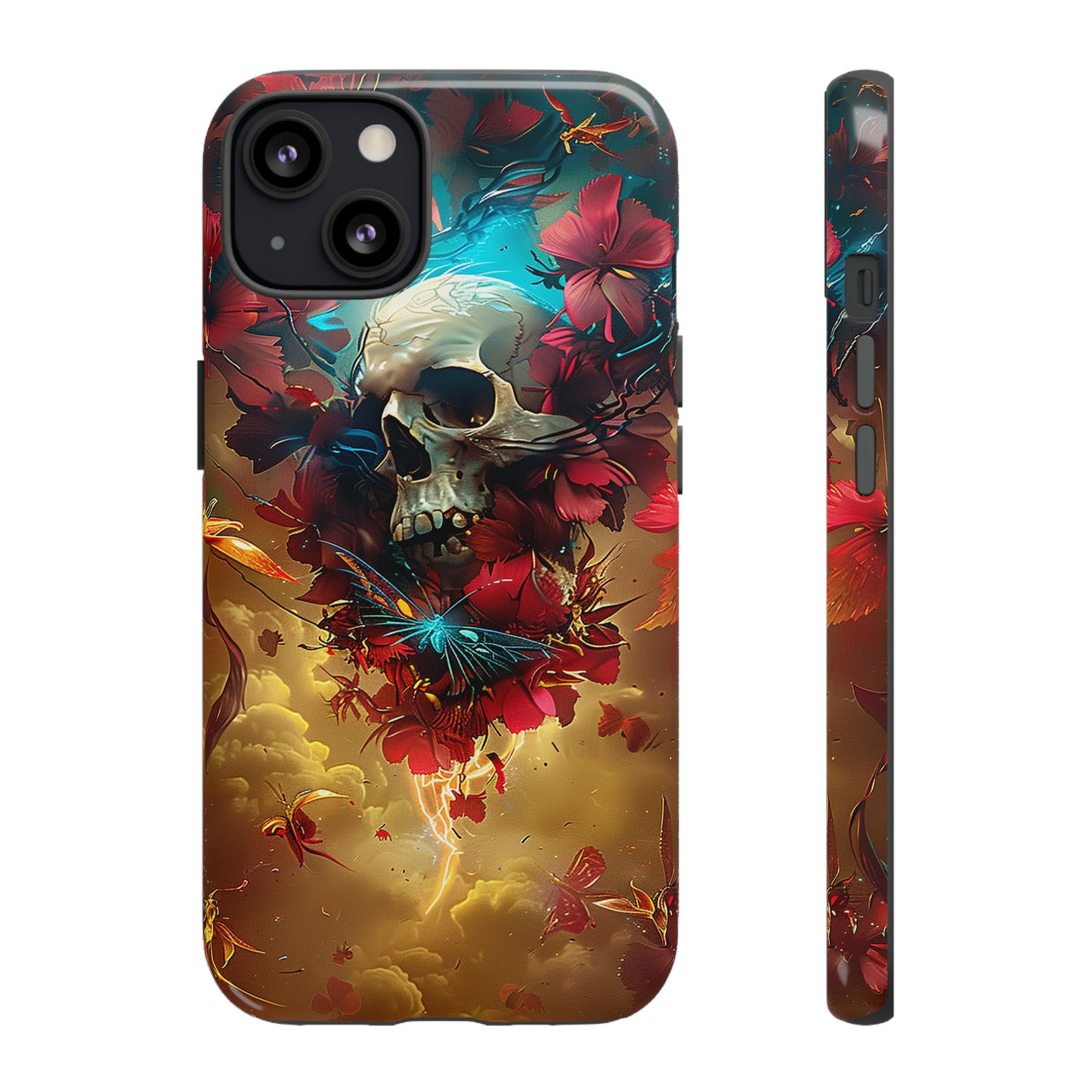 Tough Phone Cases Eternal Bloom Skull