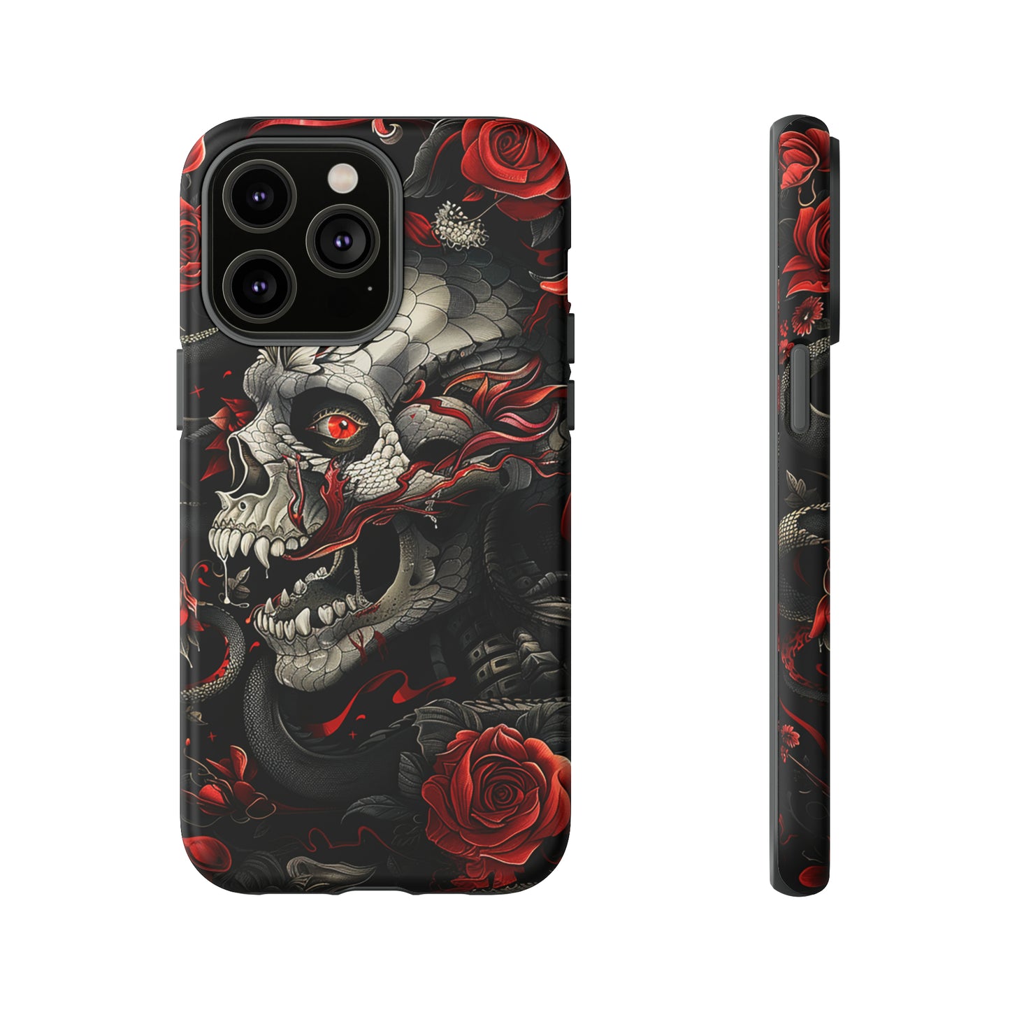 Tough Phone Case Skull and Rose 03