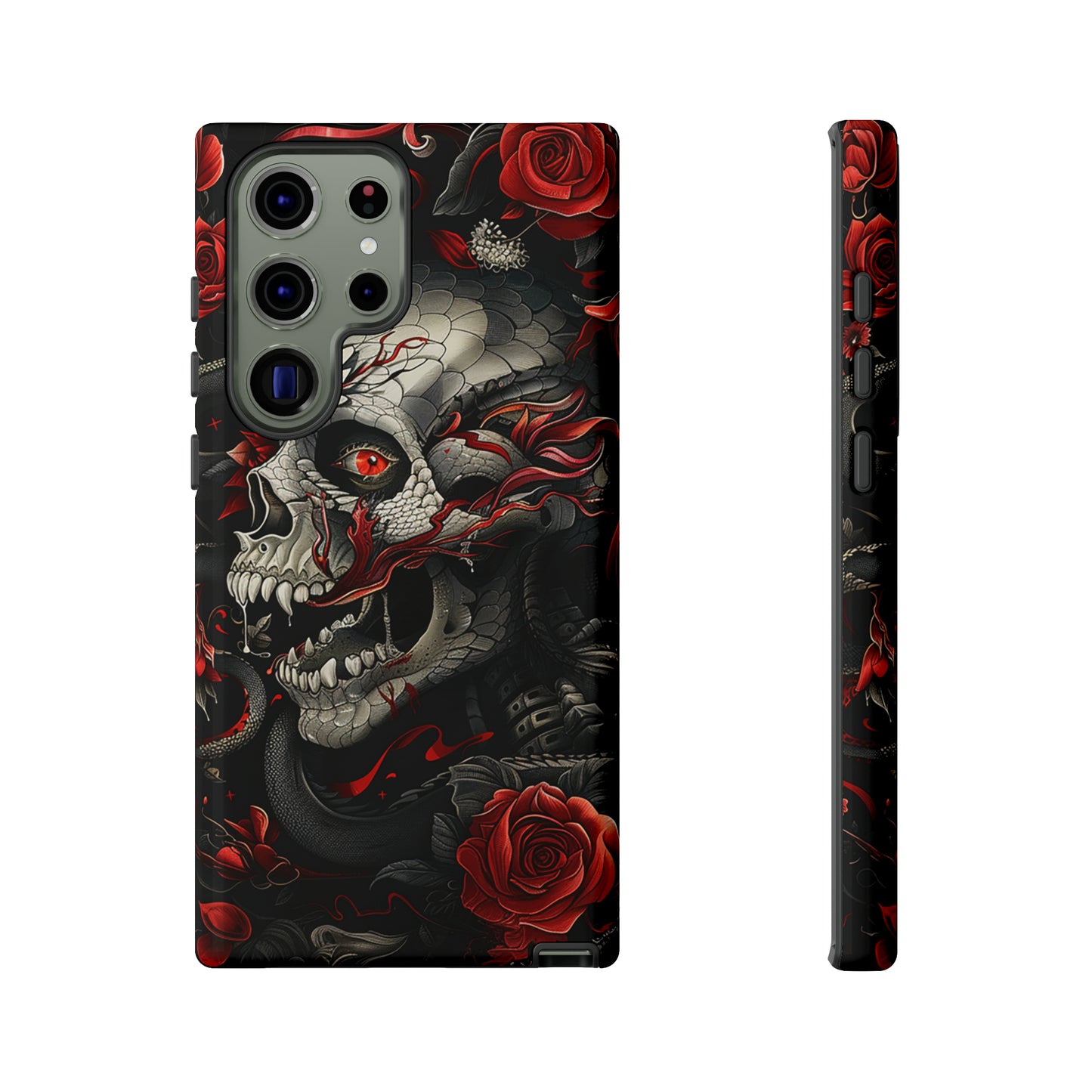 Tough Phone Case Skull and Rose 03