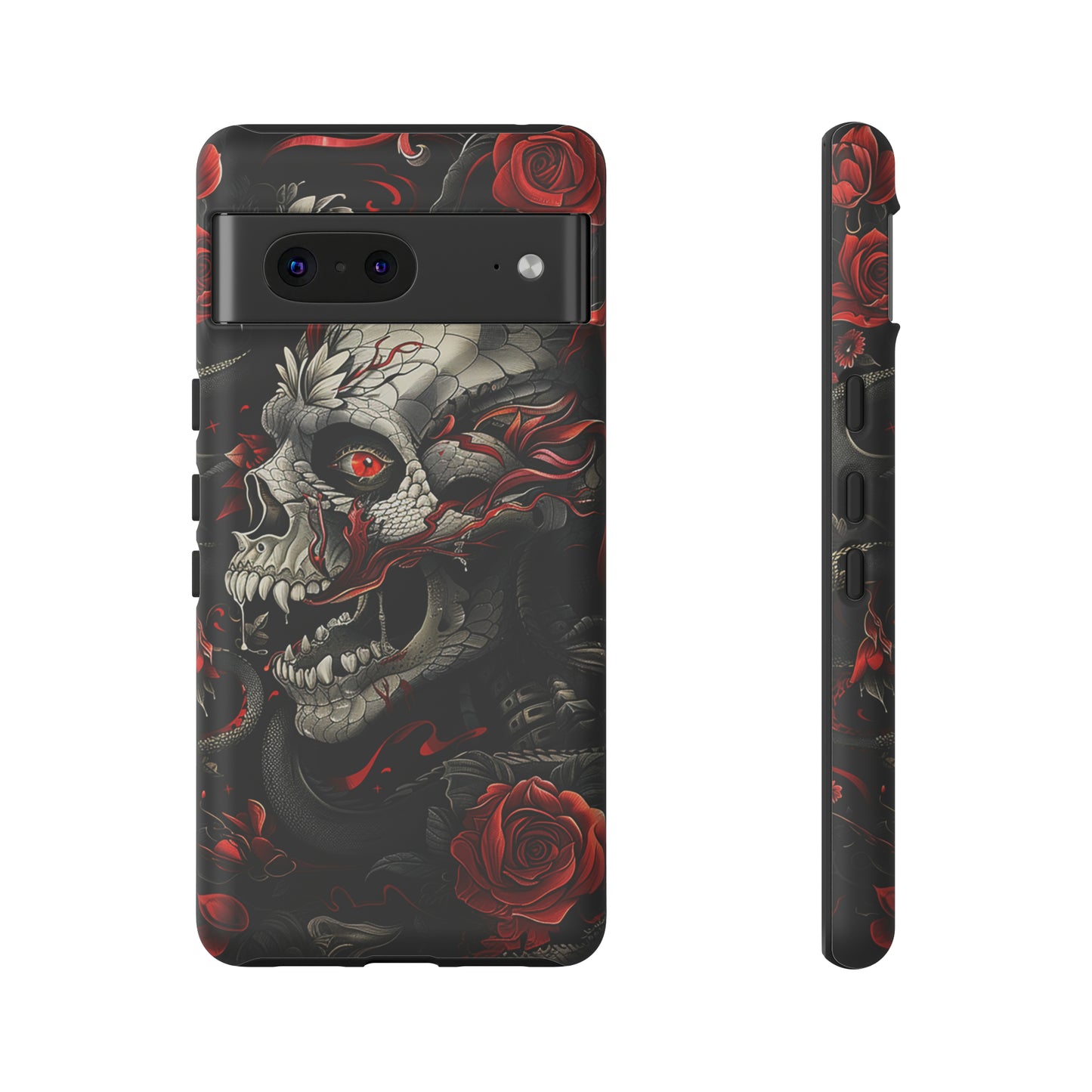 Tough Phone Case Skull and Rose 03