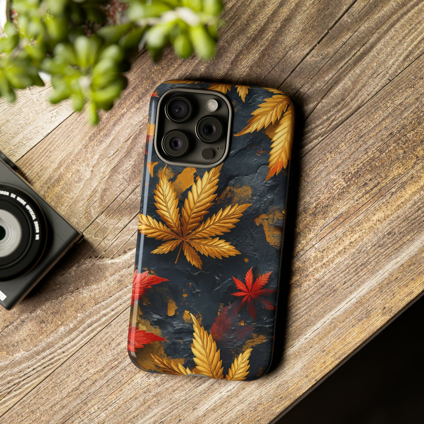 Tough Phone Case Cannabis Gold