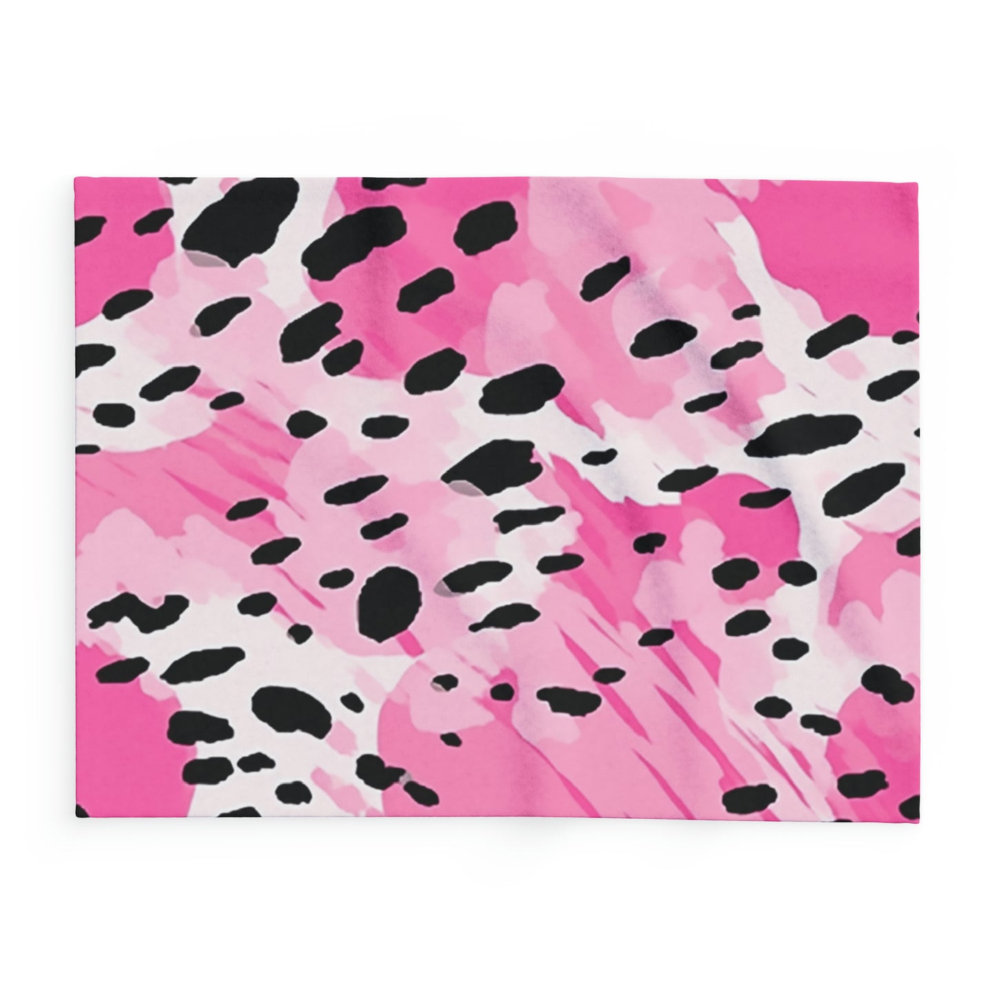 Arctic Fleece Blanket Pink Leopard Spots