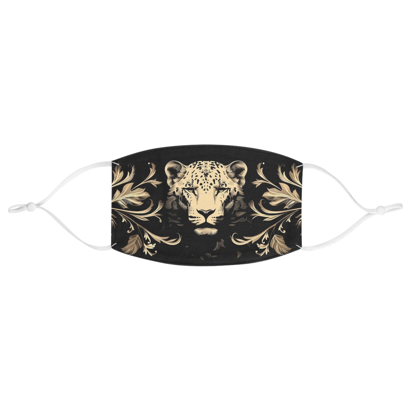 Fabric Face Mask White Leopard