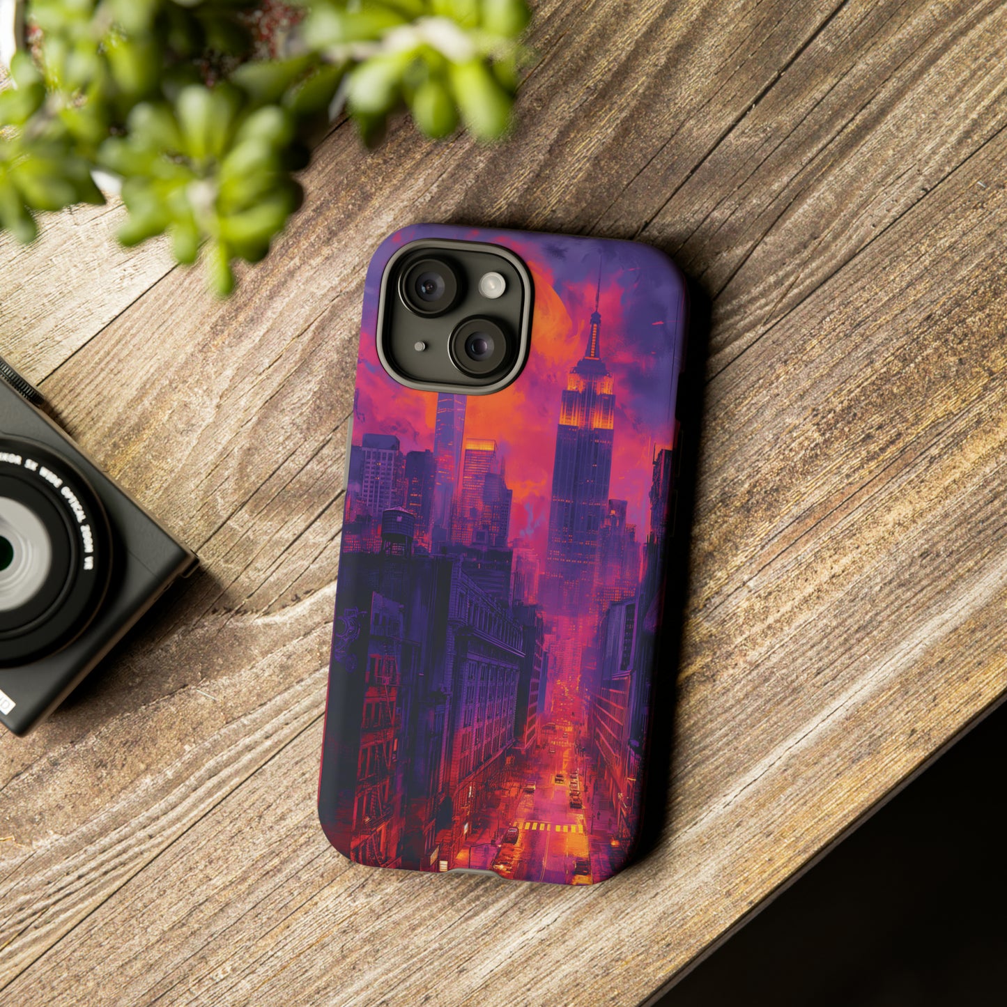 Tough Phone Case New York City Purple Haze