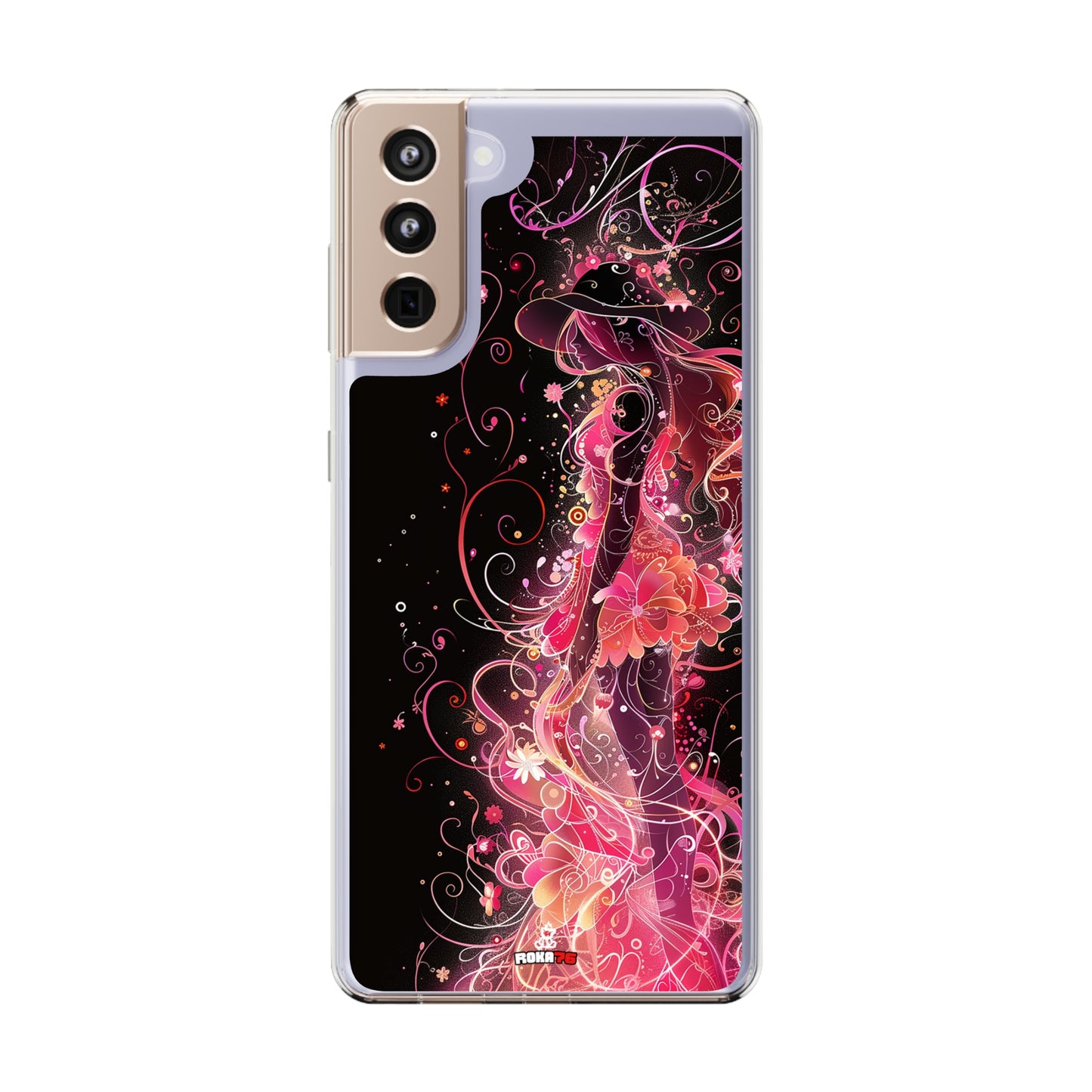 Clear Phone Cases Graphic Pink Lady