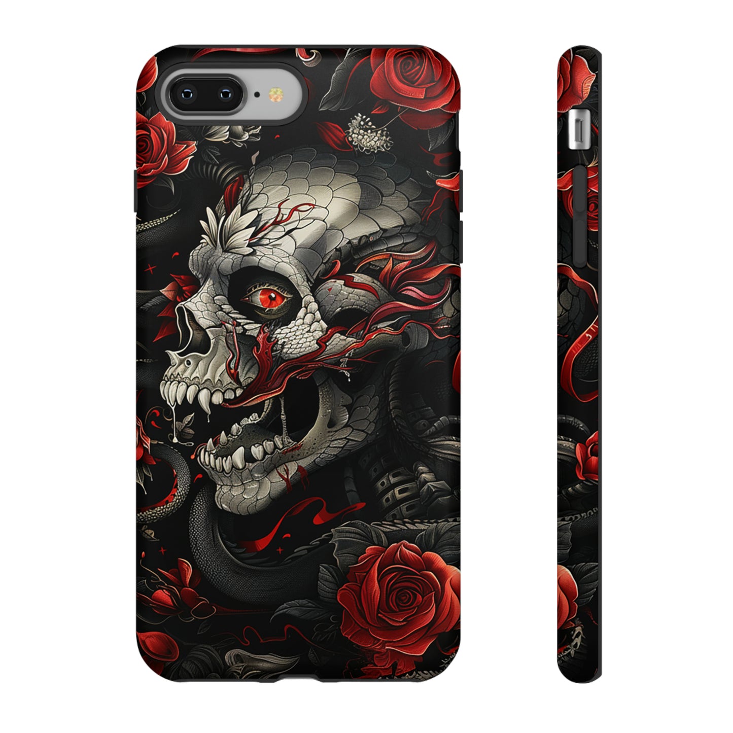 Tough Phone Case Skull and Rose 03