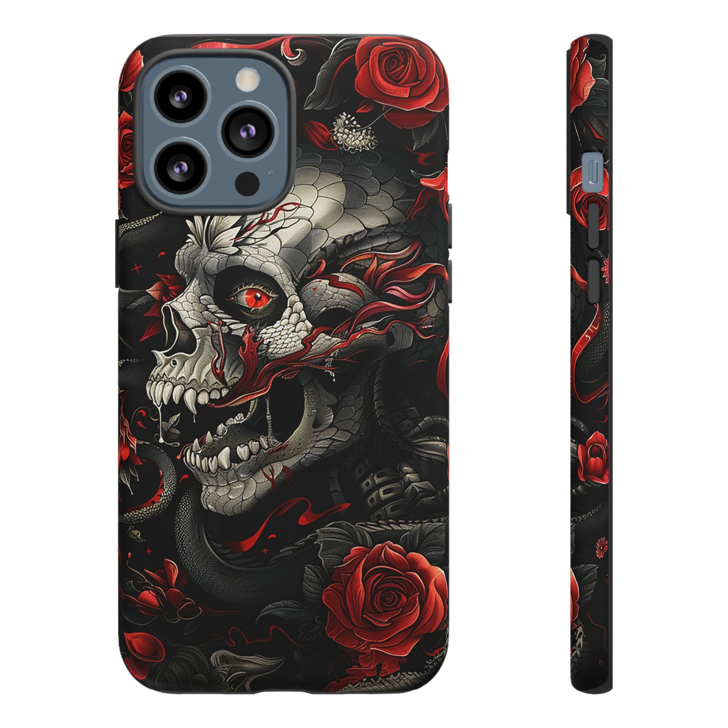 Tough Phone Case Skull and Rose 03