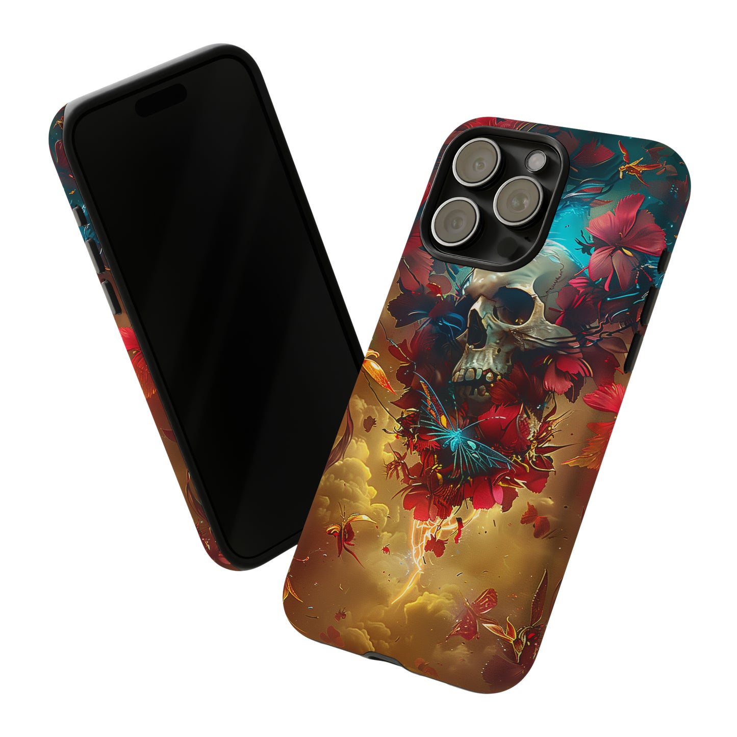 Tough Phone Cases Eternal Bloom Skull