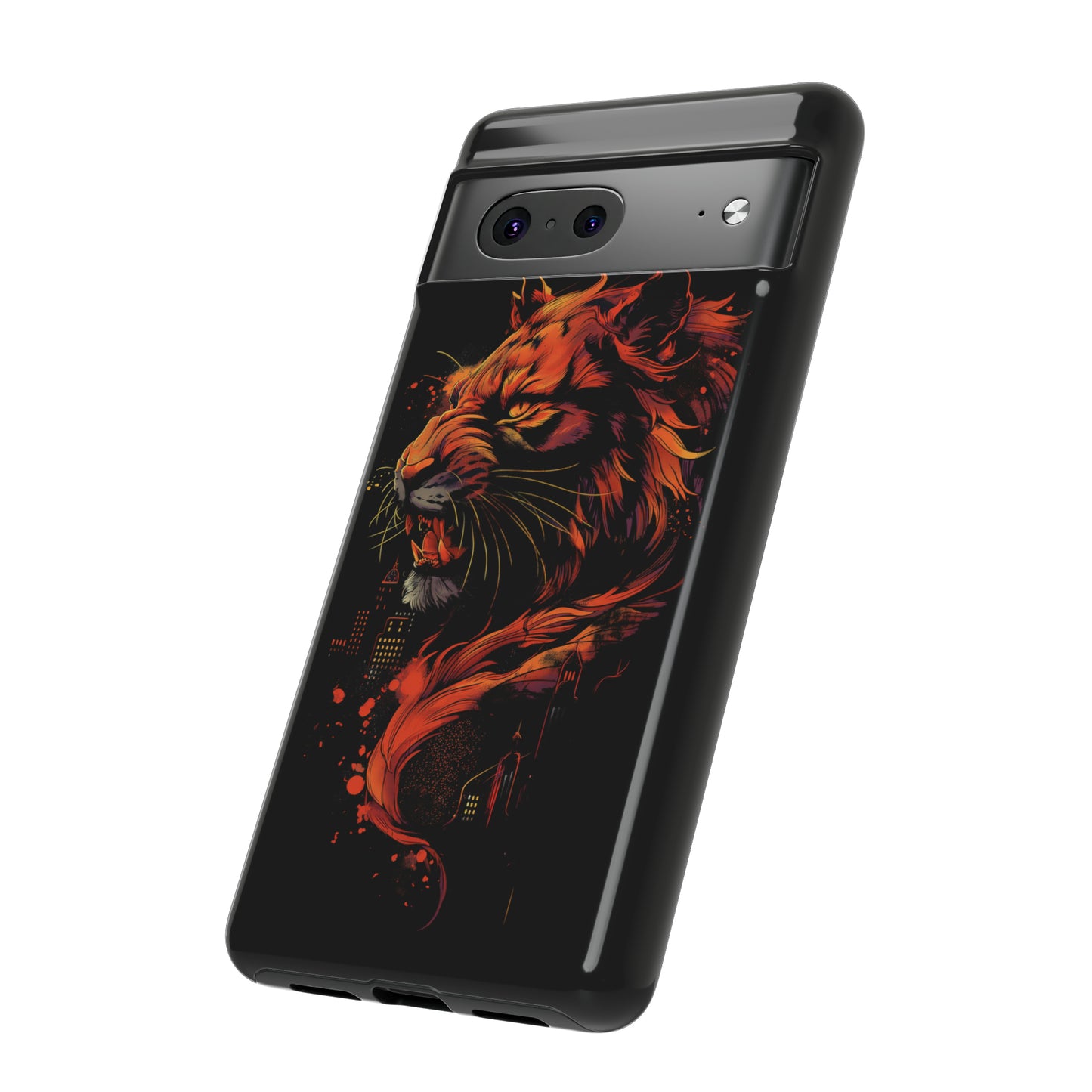 Tough Phone Case Tiger Orange and Black