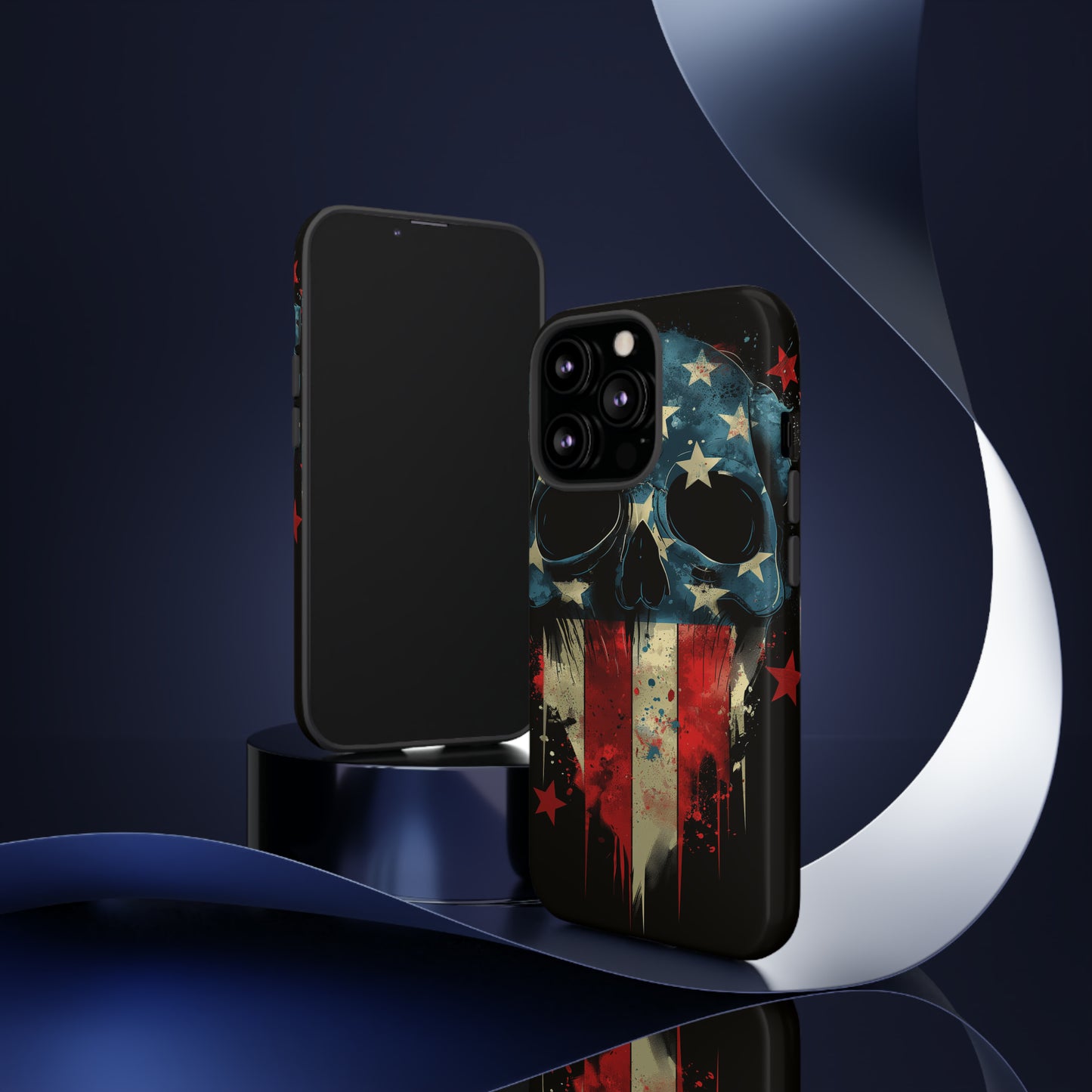 Tough Phone Cases Skull and Flag
