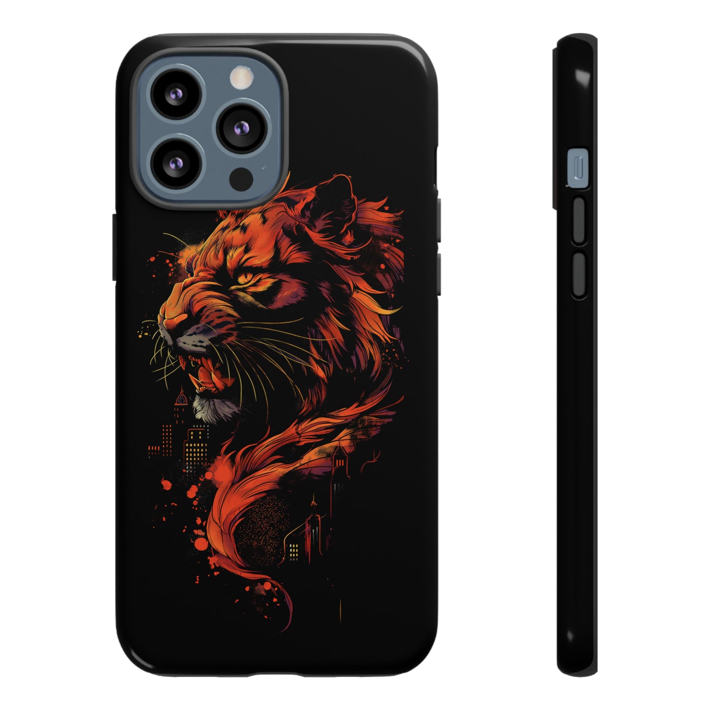 Tough Phone Case Tiger Orange and Black