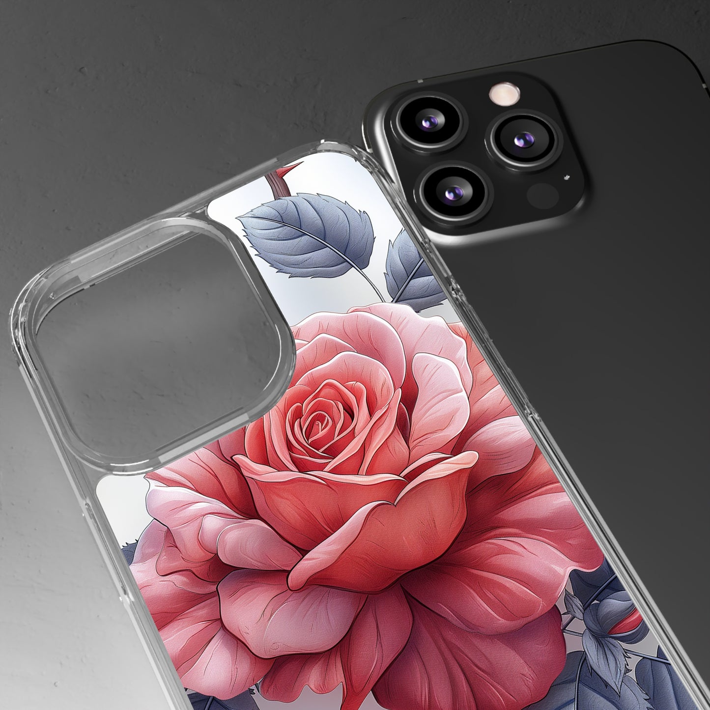 Clear Phone Cases Rose Flowers