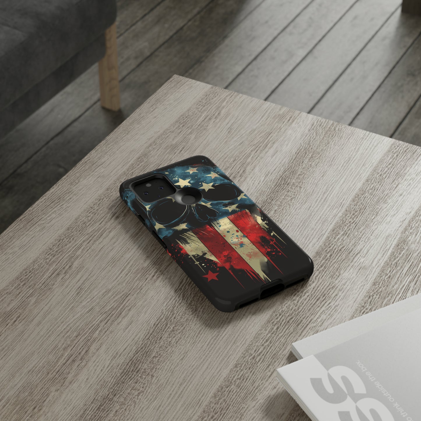 Tough Phone Cases Skull and Flag