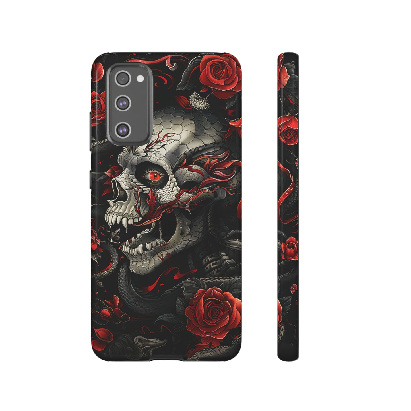 Tough Phone Case Skull and Rose 03