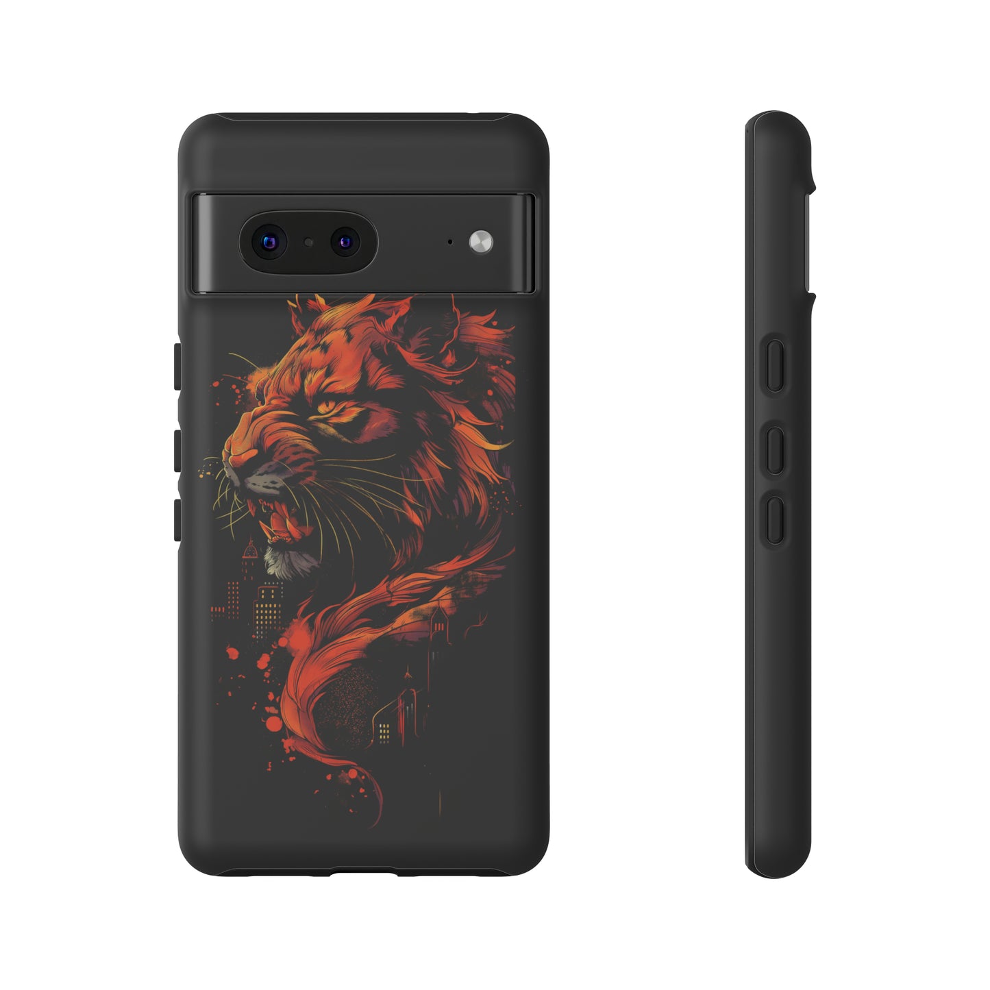 Tough Phone Case Tiger Orange and Black